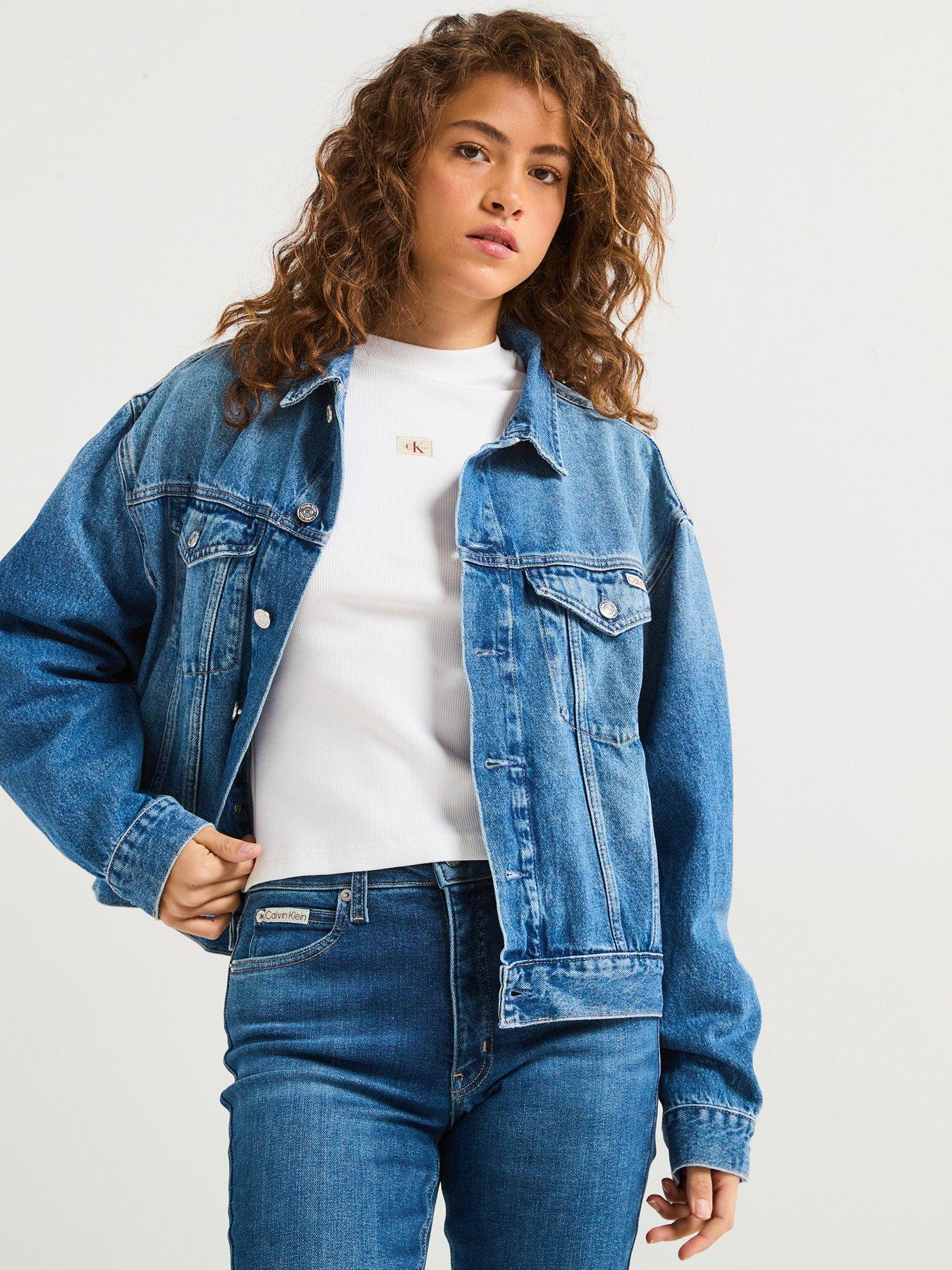 undefined Boxy Denim Jacket - Blue