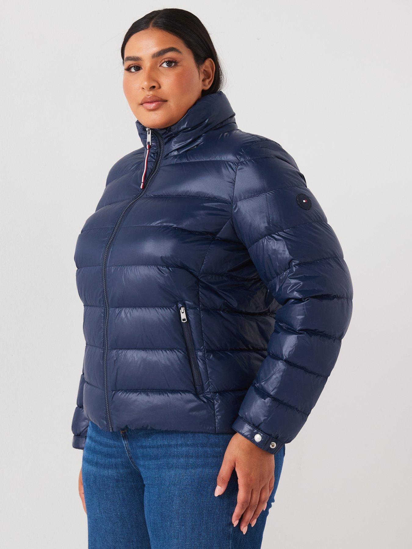 Plus Size Padded Jacket Navy