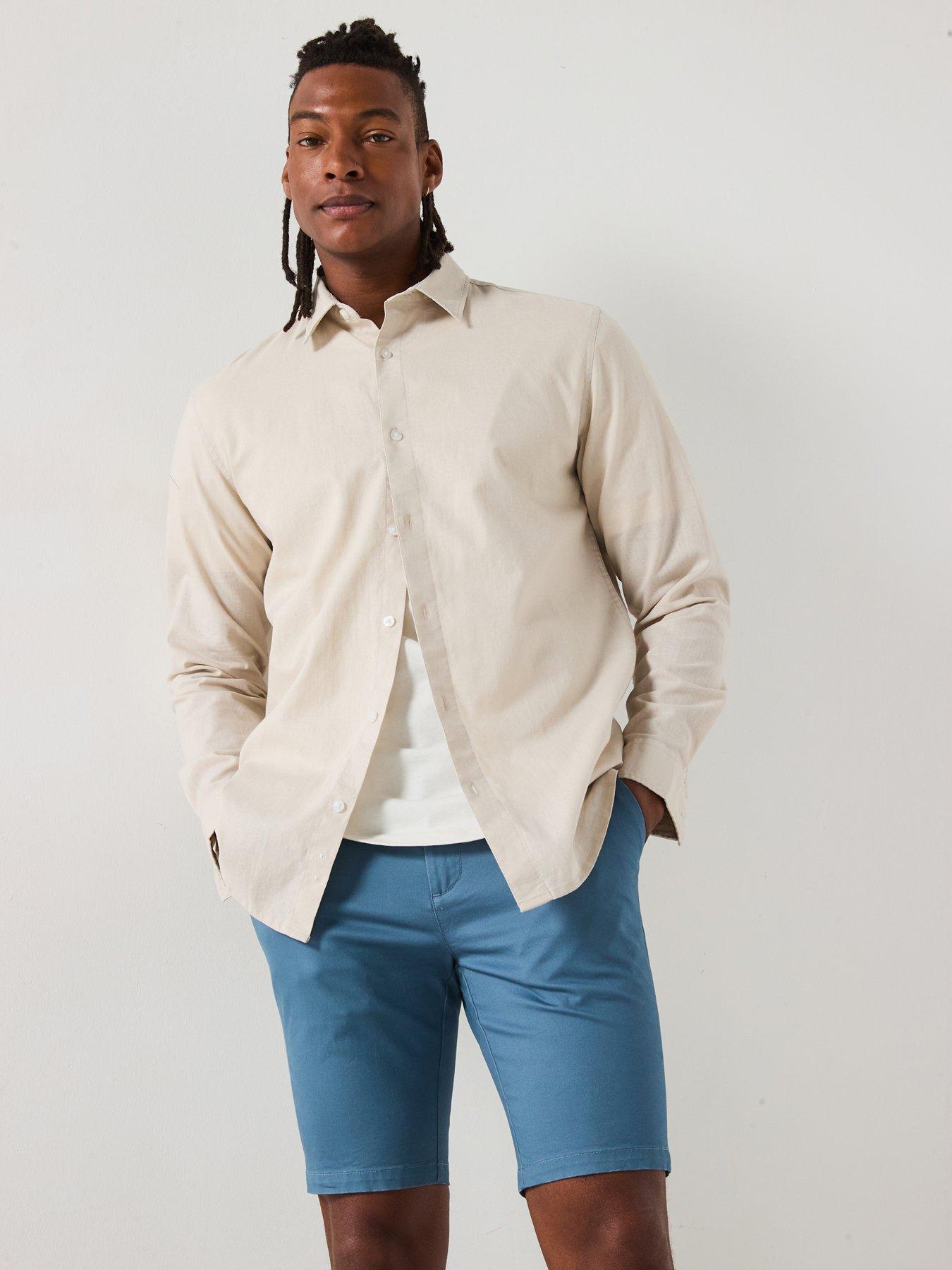 Image of Everyday Slim Stretch Chino Shorts - Blue