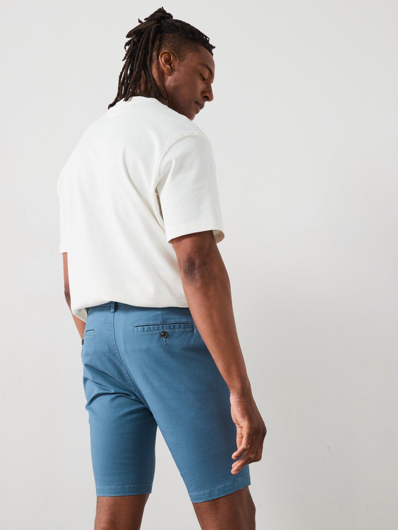 Image 2 of 6 of Everyday Slim Stretch Chino Shorts - Blue