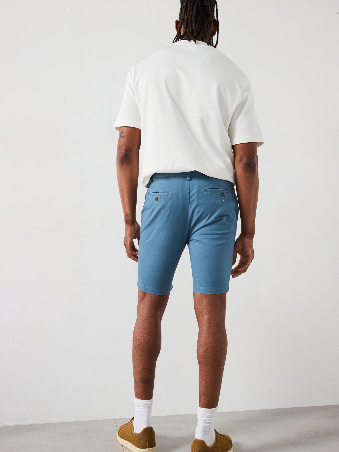 Image 5 of 6 of Everyday Slim Stretch Chino Shorts - Blue