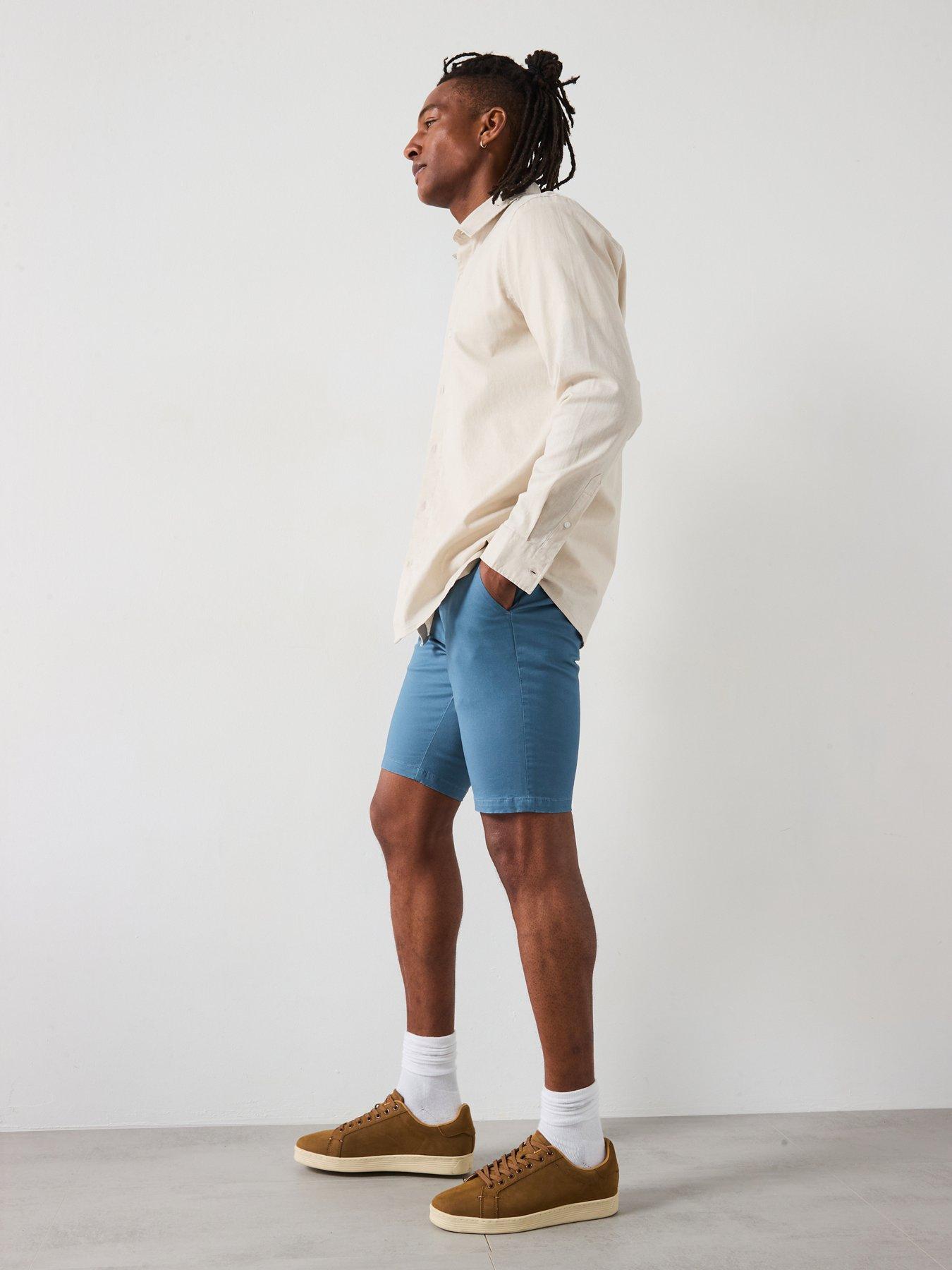 Image 6 of 6 of Everyday Slim Stretch Chino Shorts - Blue