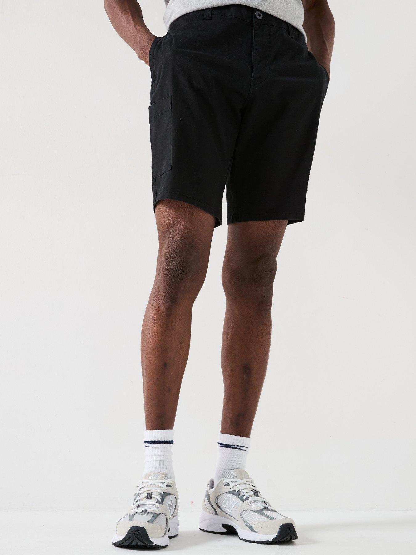 undefined Garment Washed Cargo Short - Black