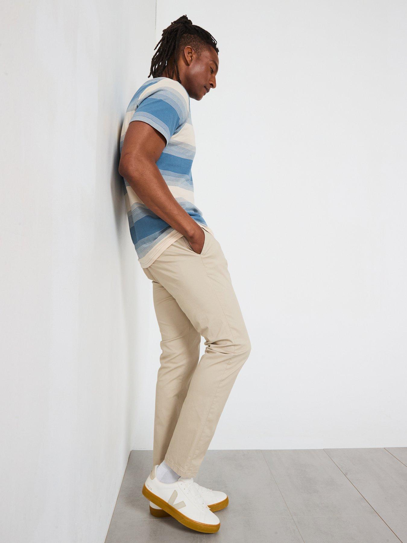 undefined Slim Stretch Chino Trousers - Natural