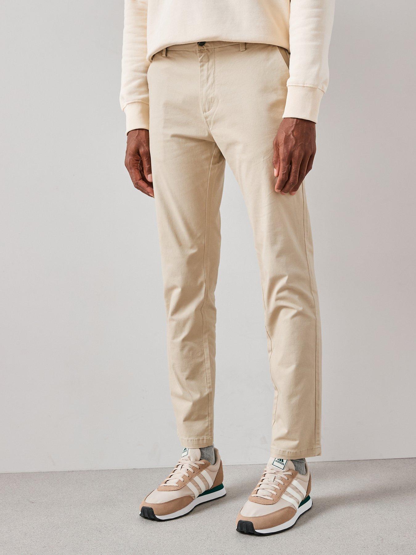 The Very Collection Cotton Rich Slim Stretch Chino Trousers - Stone