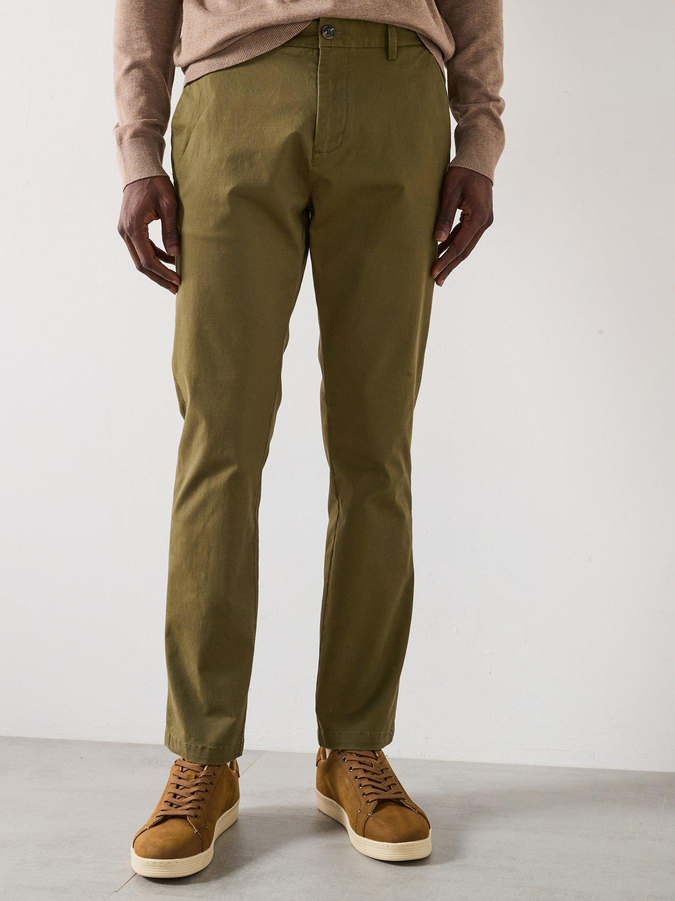 undefined Slim Stretch Chino Trousers - Khaki