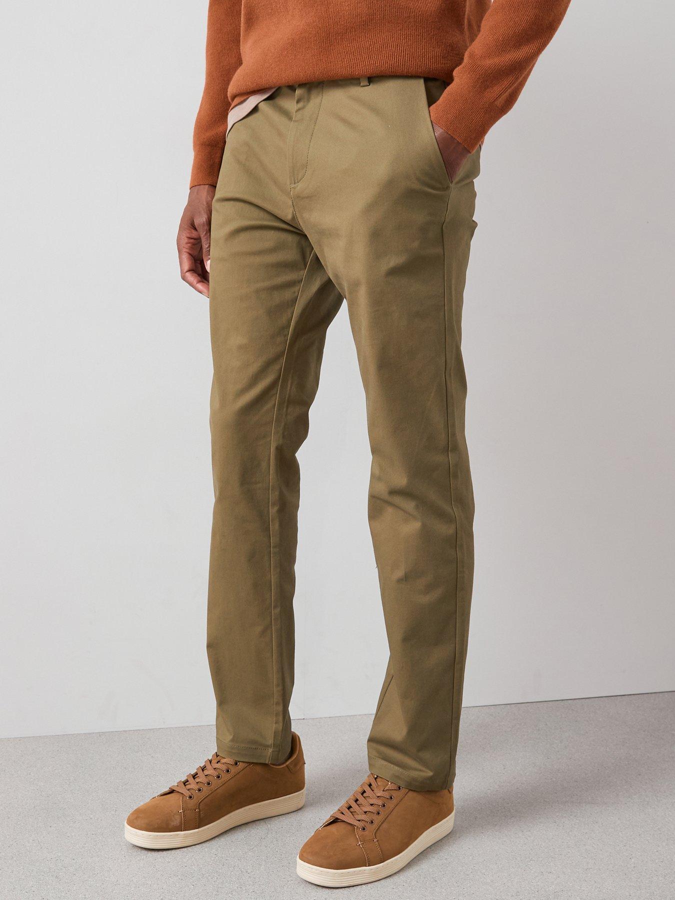 Very Man Slim Stretch Chino Trousers - Khaki
