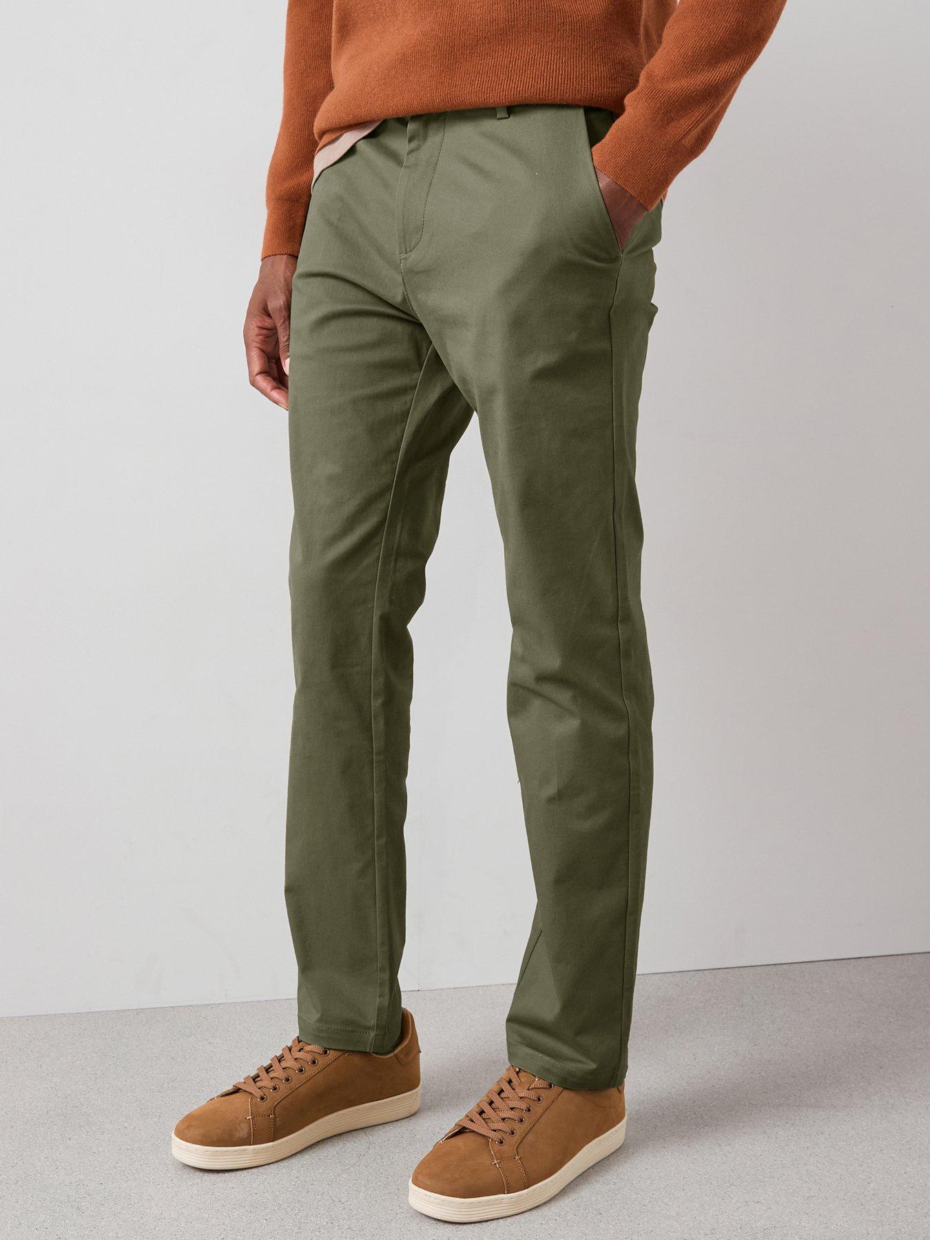 The Very Collection Slim Stretch Chino Trousers - Khaki