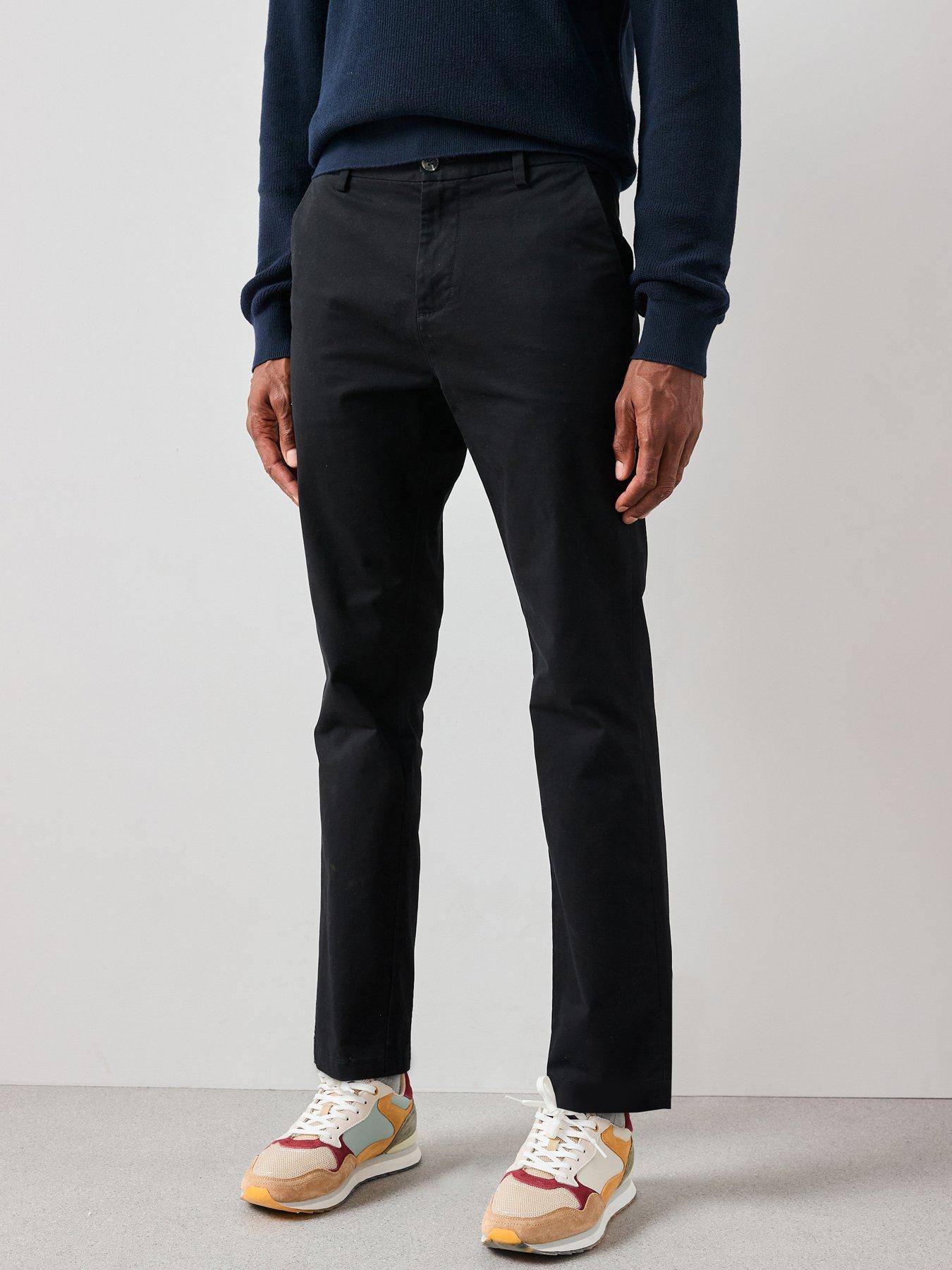 The Very Collection Cotton Rich Straight Stretch Chino Trouser - Black