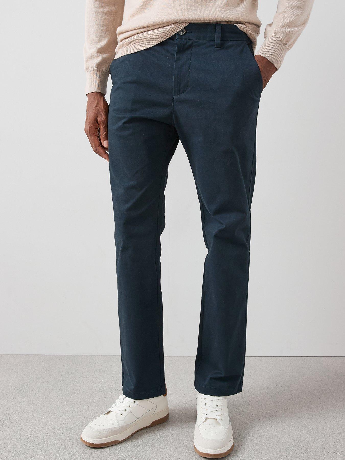 Image 4 of 6 of Very Man Straight Stretch Chino Trousers - Navy