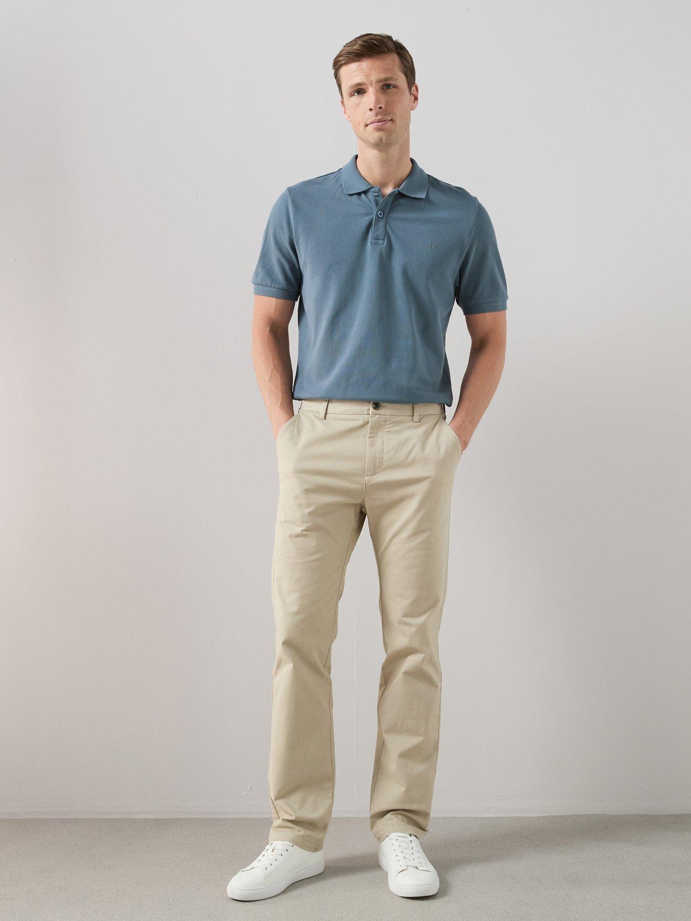 The Very Collection Cotton Rich Straight Stretch Chino Trouser - Stone