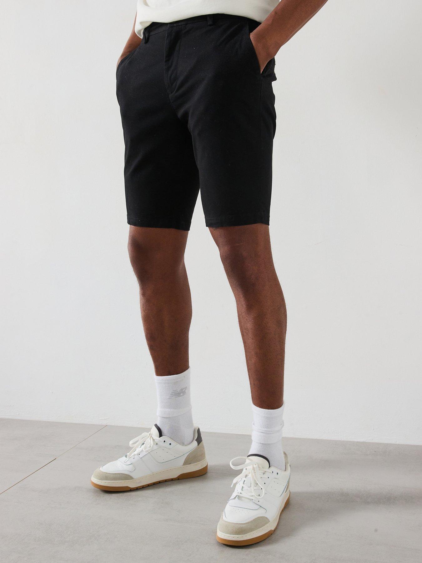 Image of Very Man Slim Stretch Chino Shorts - Black