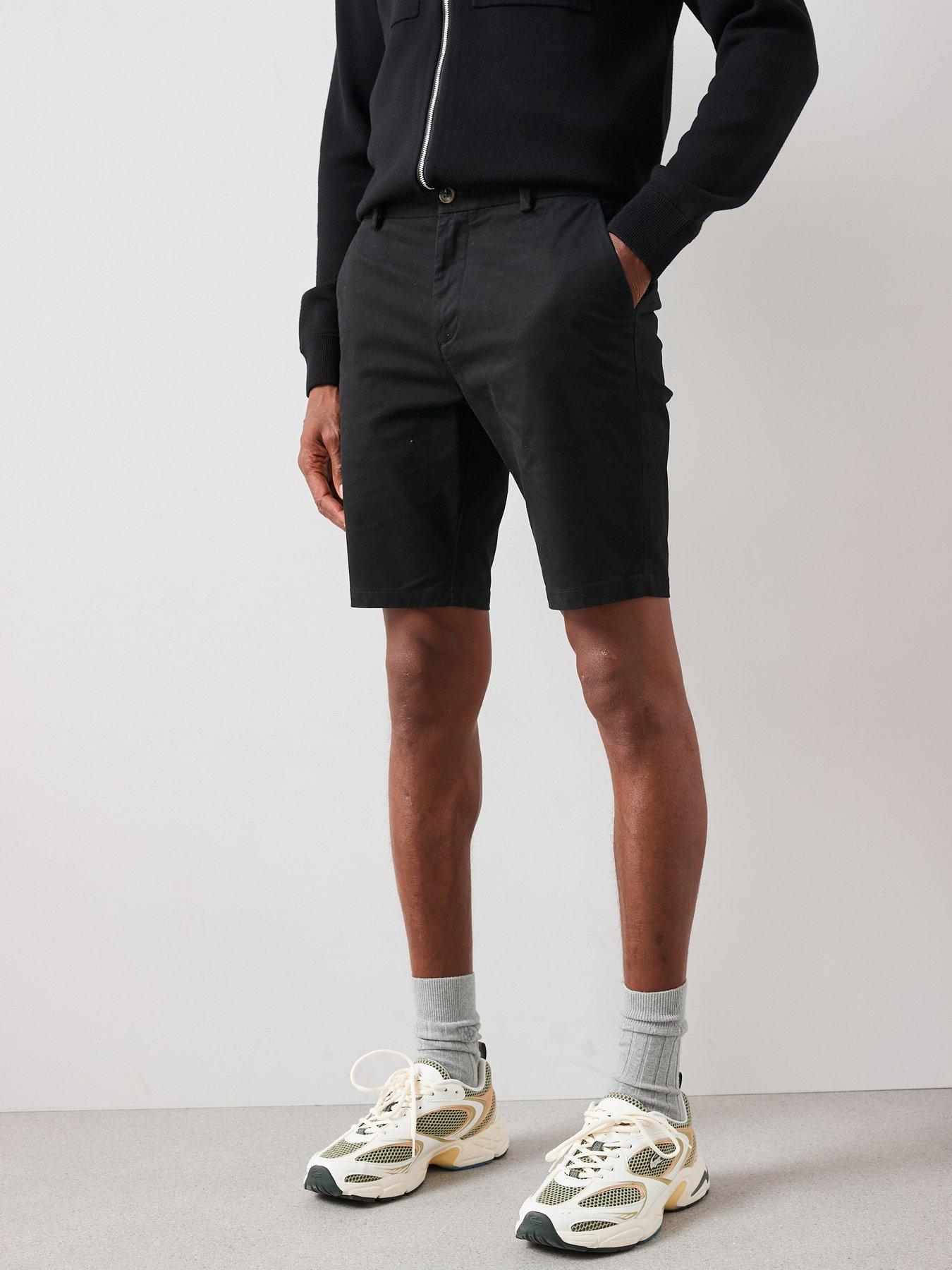 Image 1 of 6 of Very Man Slim Stretch Chino Shorts - Black
