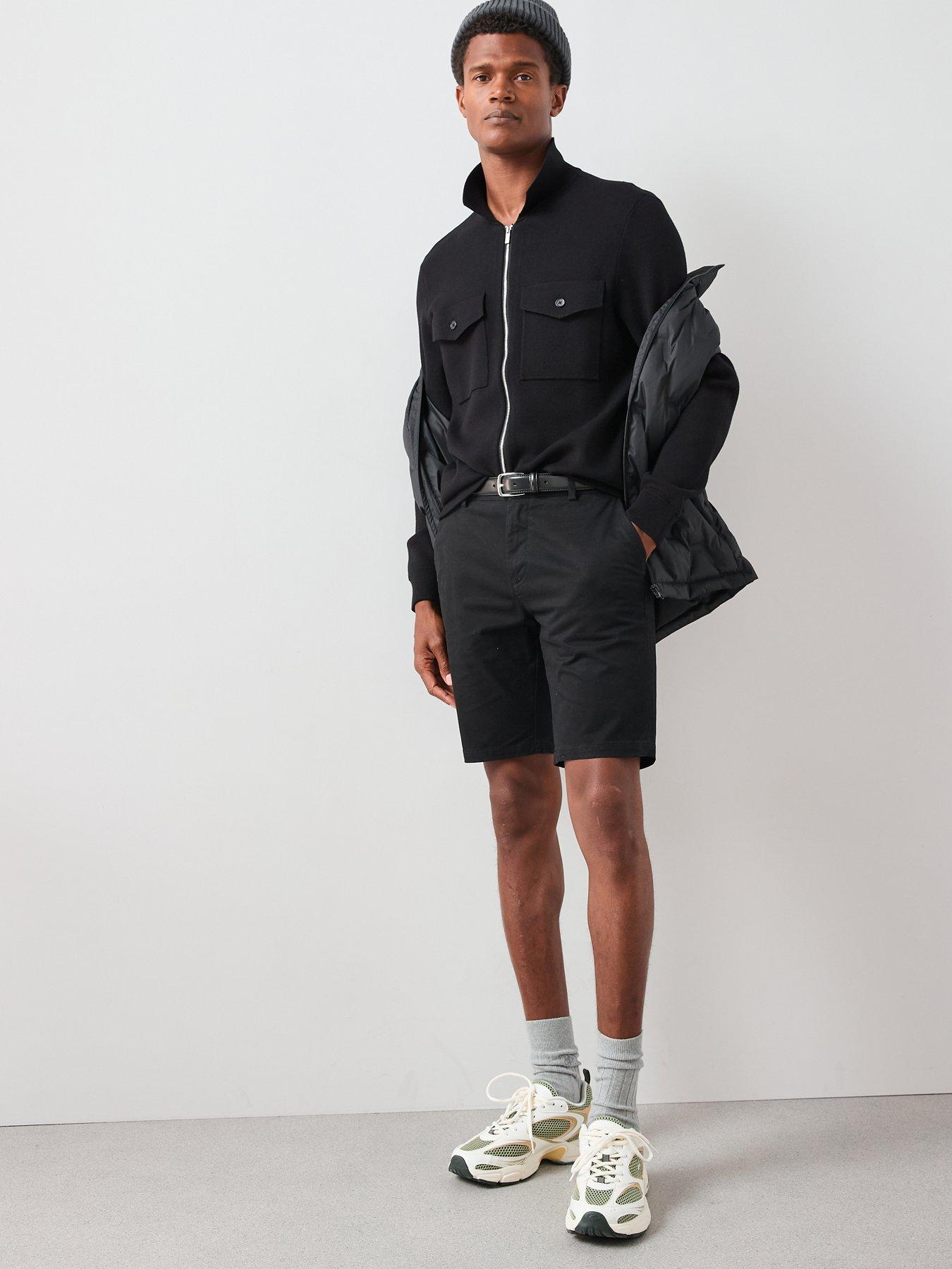 Image 3 of 6 of Very Man Slim Stretch Chino Shorts - Black
