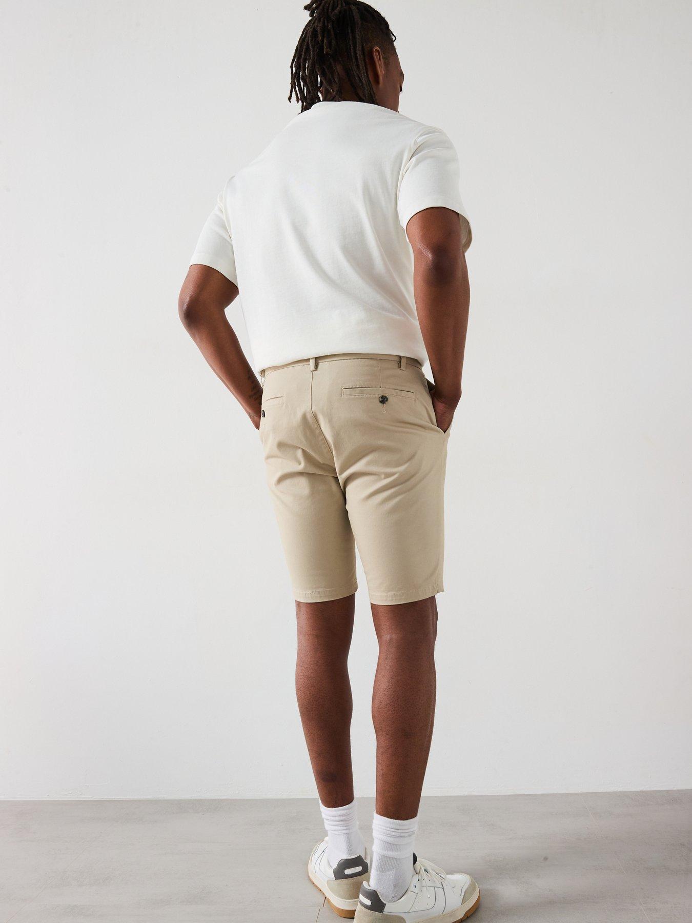 Image 2 of 6 of Very Man Slim Stretch Chino Shorts - Stone