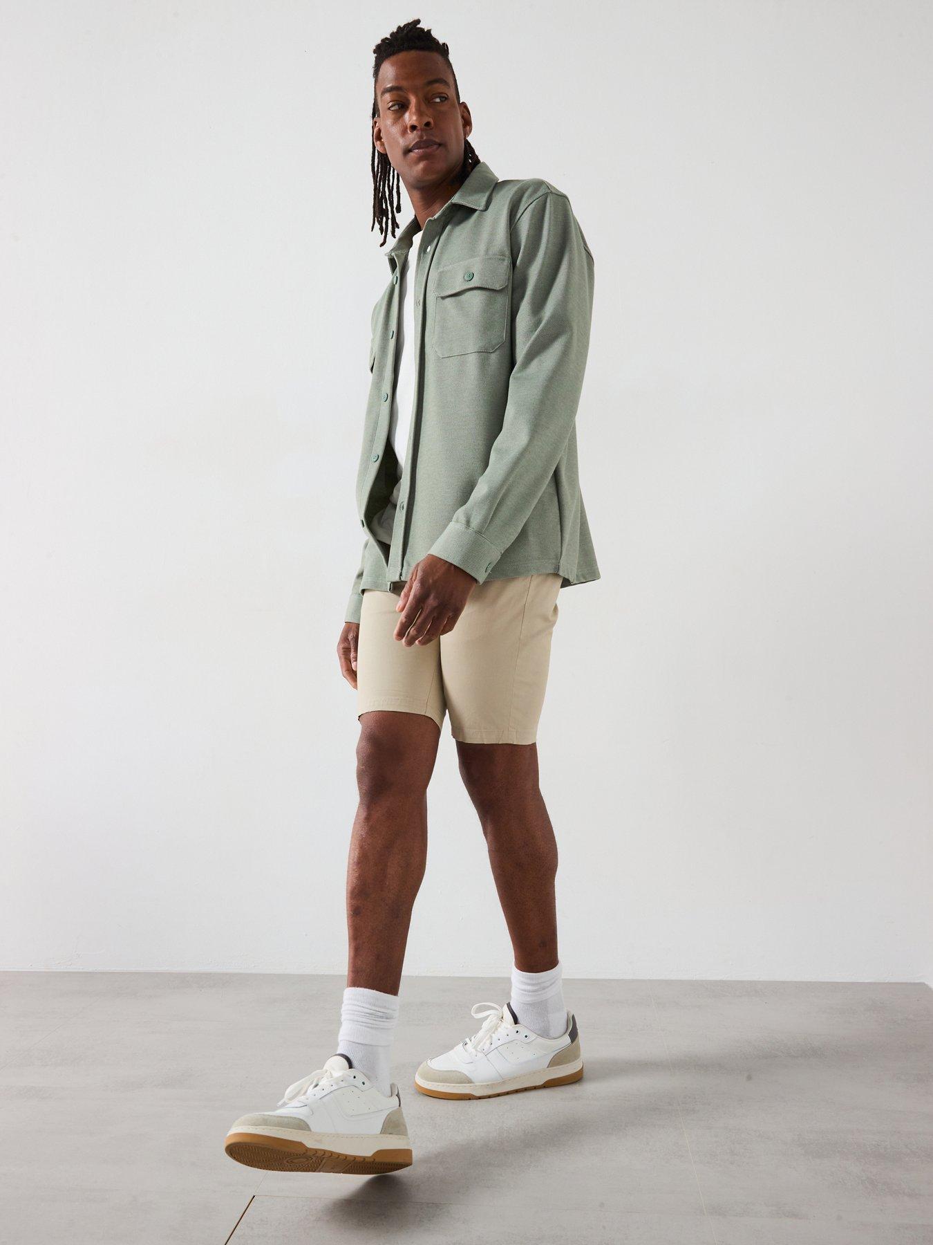 Image 5 of 6 of Very Man Slim Stretch Chino Shorts - Stone