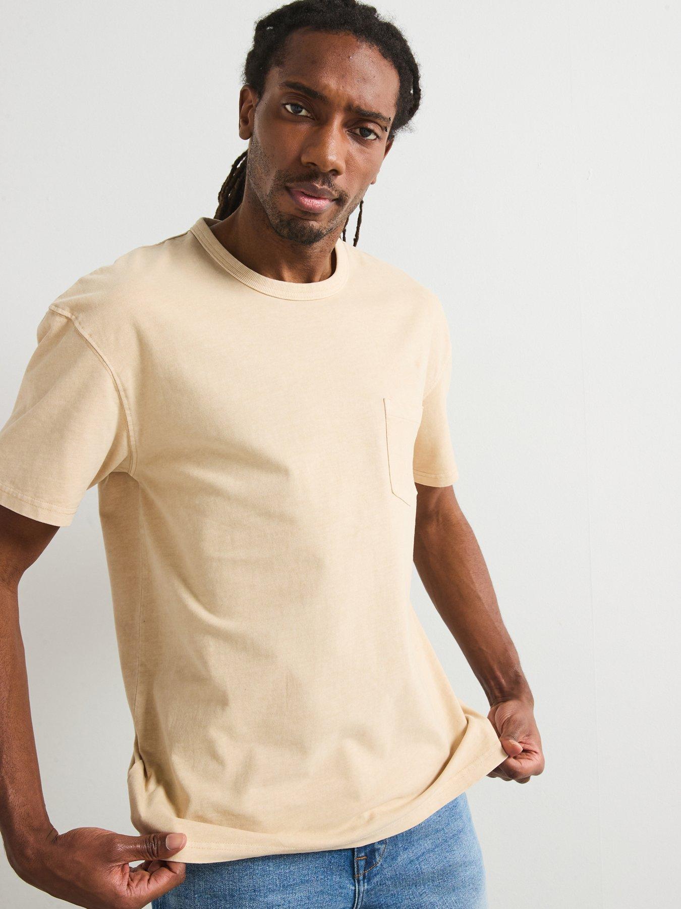 Image 1 of 6 of Very Man Relaxed Fit Heavyweight Washed T-Shirt - Natural