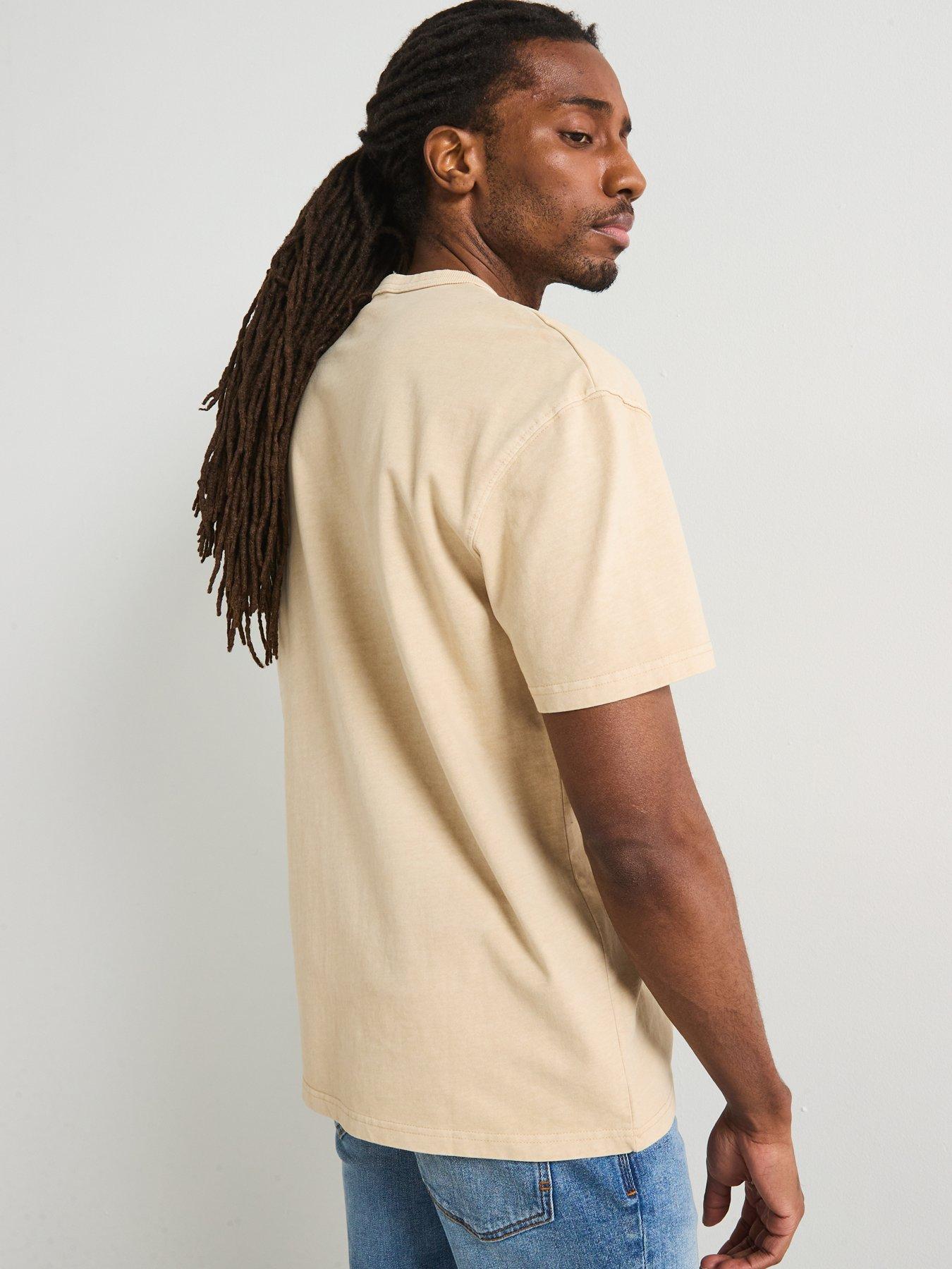 Image 2 of 6 of Very Man Relaxed Fit Heavyweight Washed T-Shirt - Natural