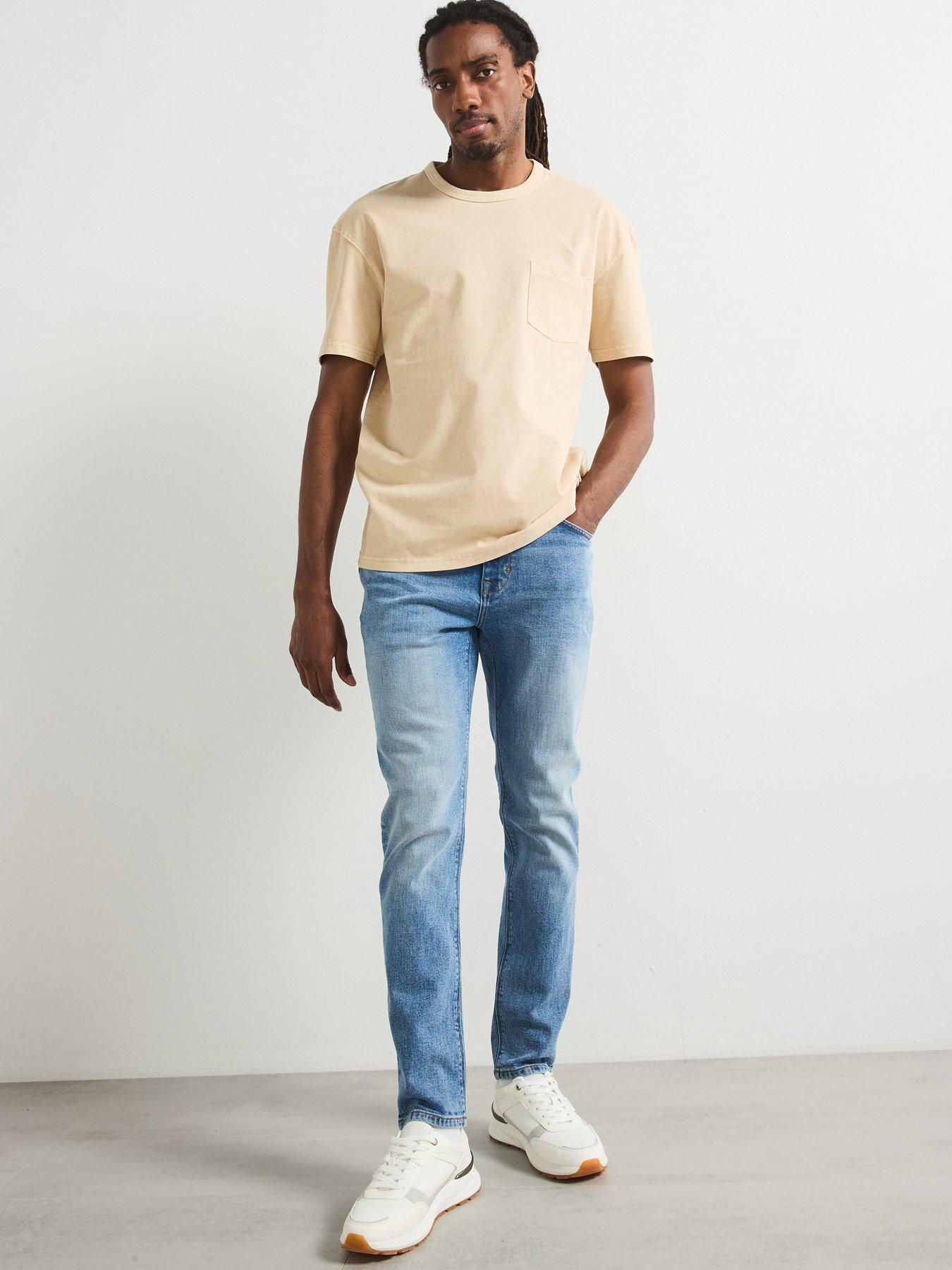 Image 3 of 6 of Very Man Relaxed Fit Heavyweight Washed T-Shirt - Natural