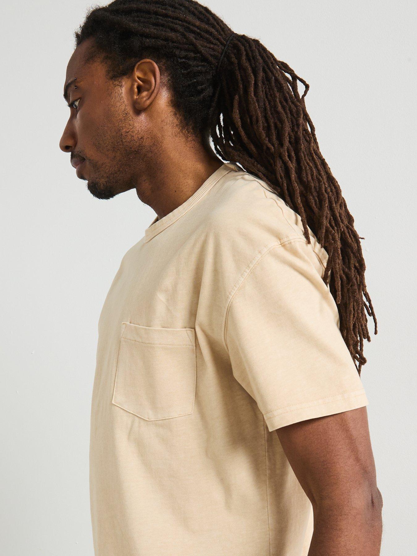 Image 5 of 6 of Very Man Relaxed Fit Heavyweight Washed T-Shirt - Natural