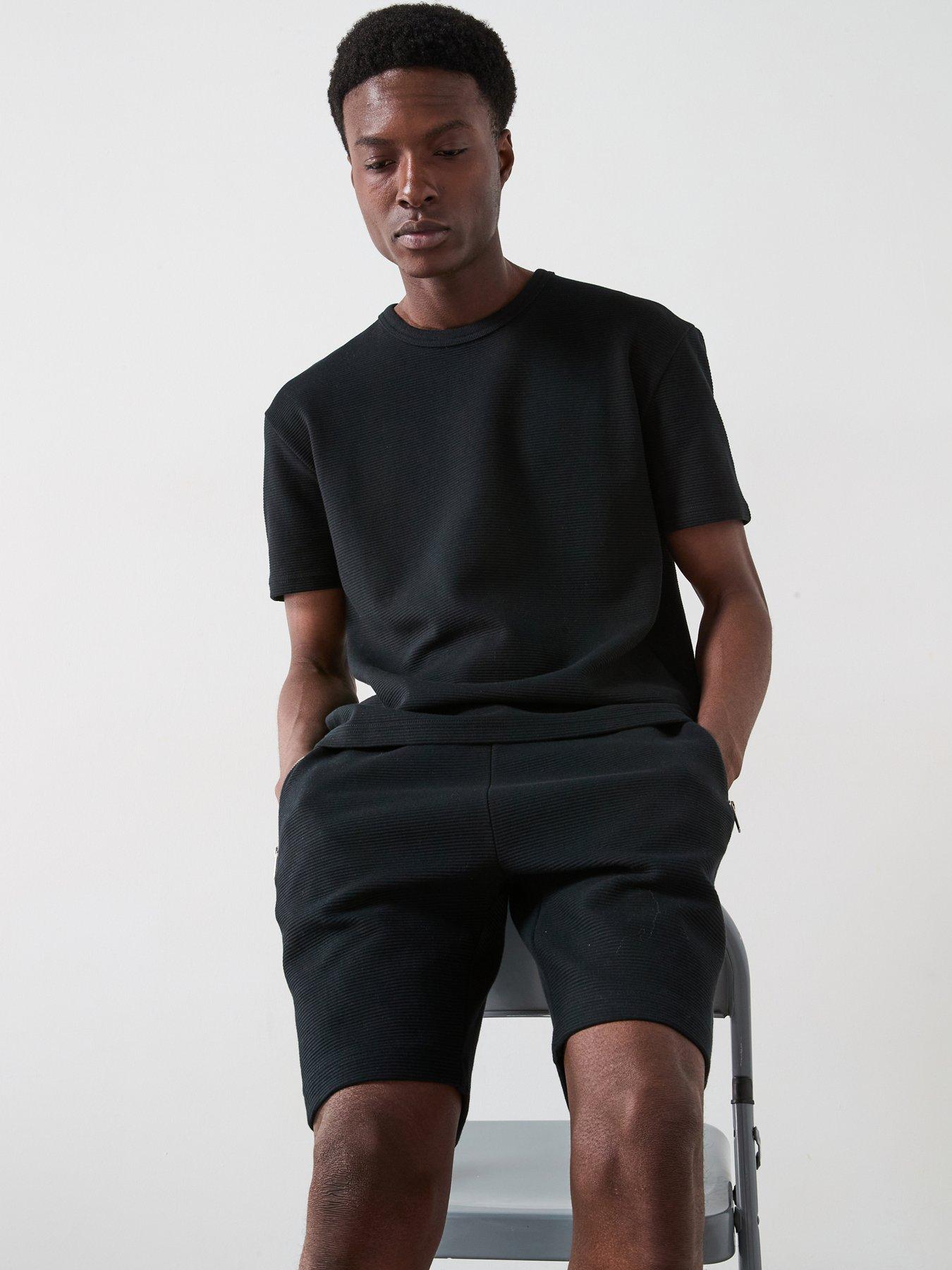 undefined Textured Ottoman T-Shirt - Black