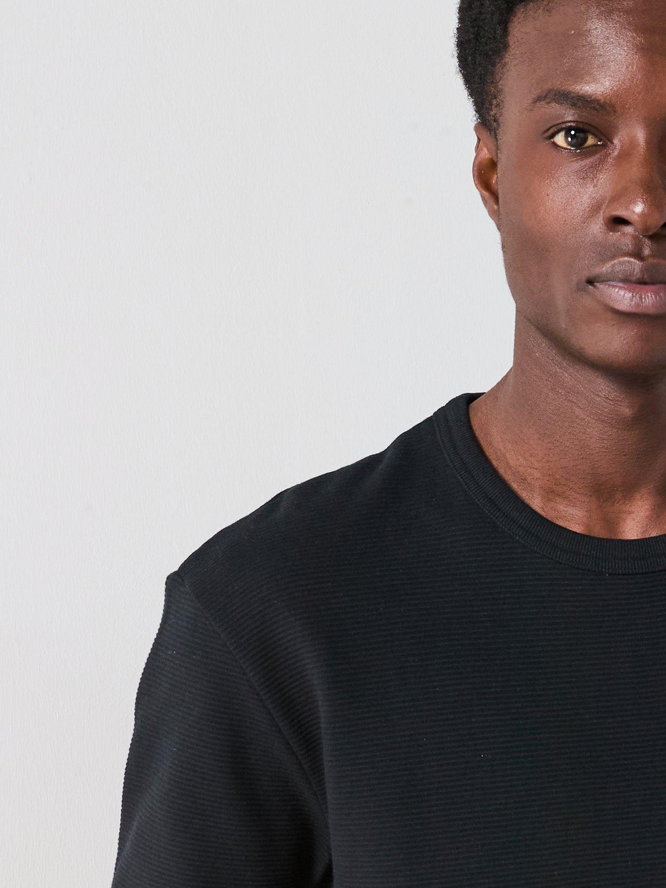 Image 4 of 6 of Very Man Textured Ottoman T-Shirt - Black
