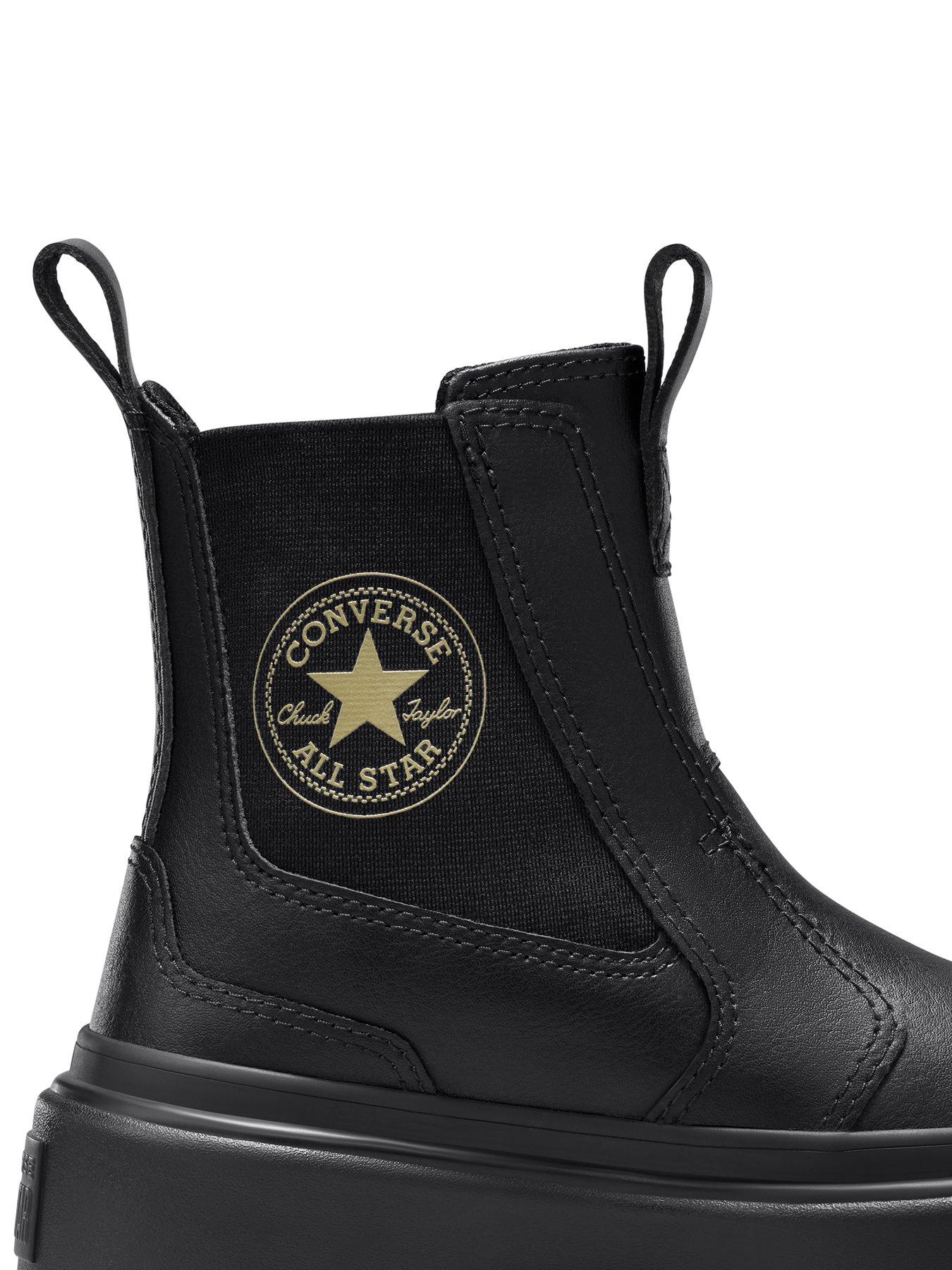 Girls black converse boots sale