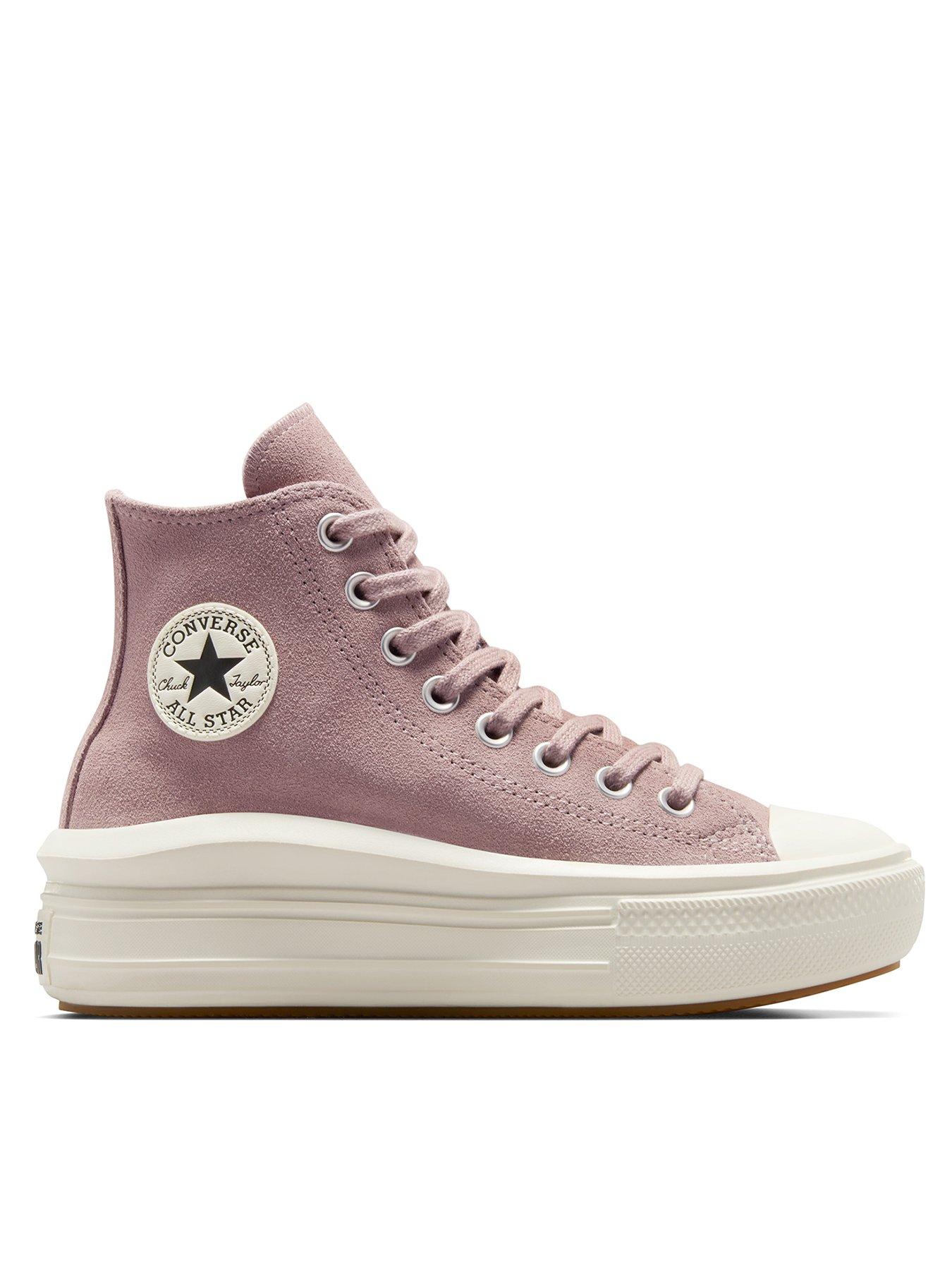 converse junior girls sport x hoops suede hi trainers - grey
