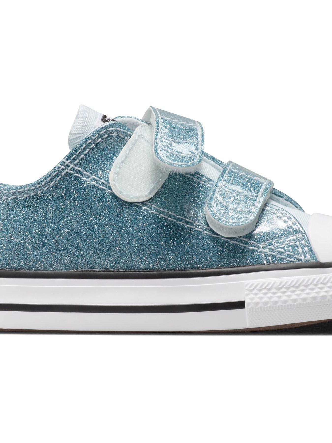 Infants Glitz And Gleam Synthetic Ox Trainers White black
