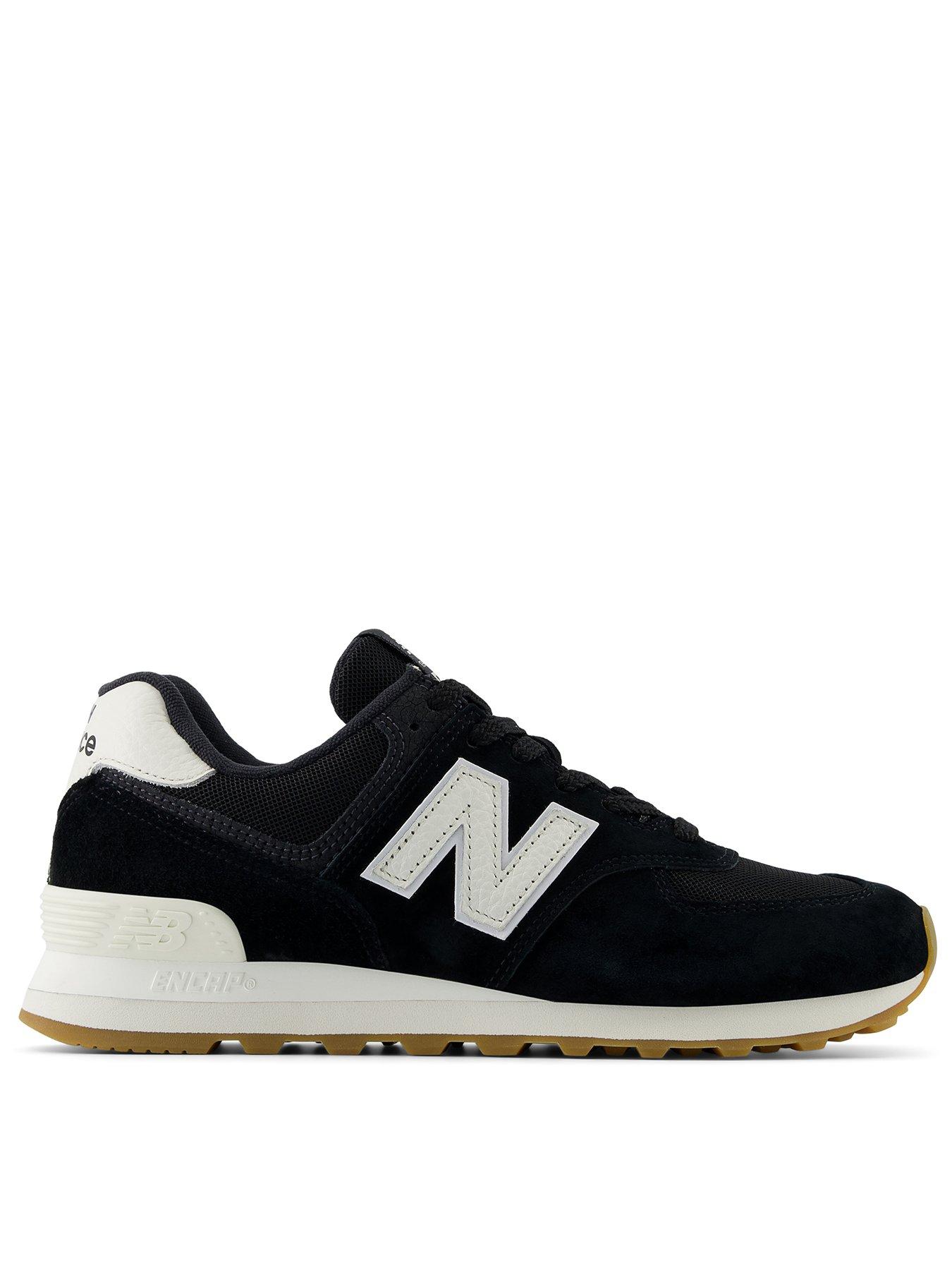 New Balance Womens 327 Trainers Black Grey Very