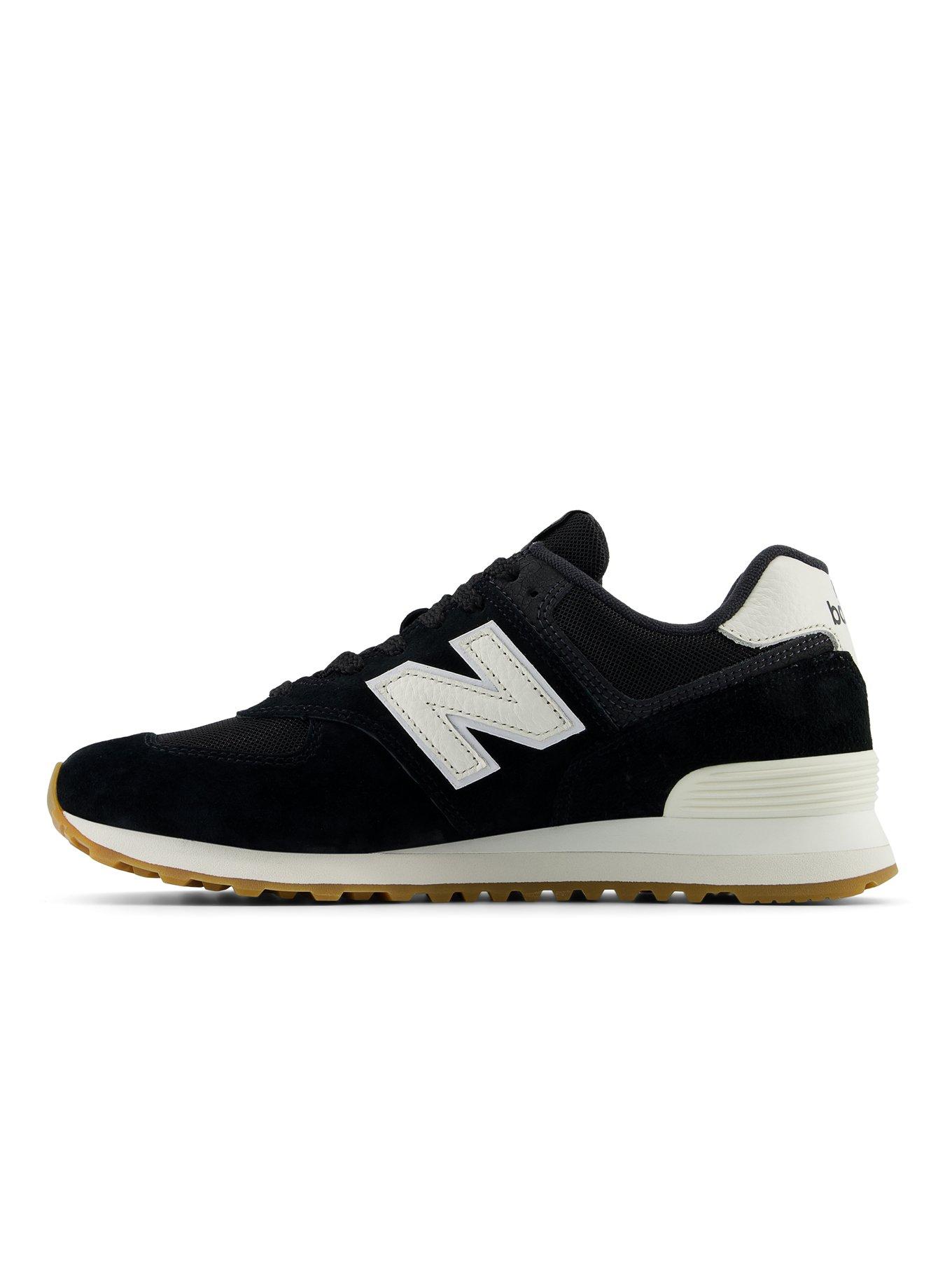 Womens 574 Trainers Black white