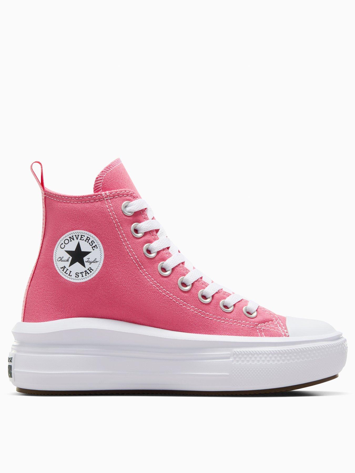 undefined Junior Seasonal Colour Chuck Taylor All Star Move Trainers - Pink