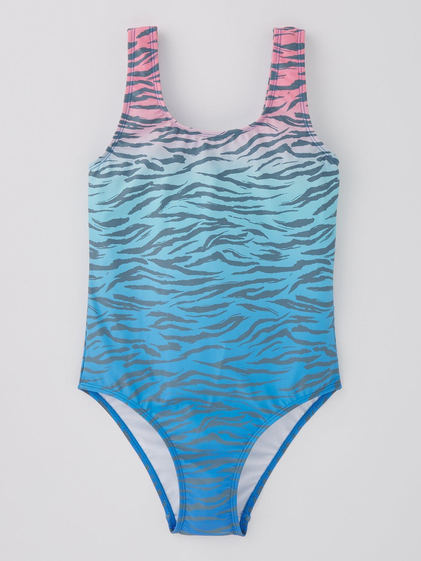 undefined Girls Ombre Swimsuit - Blue