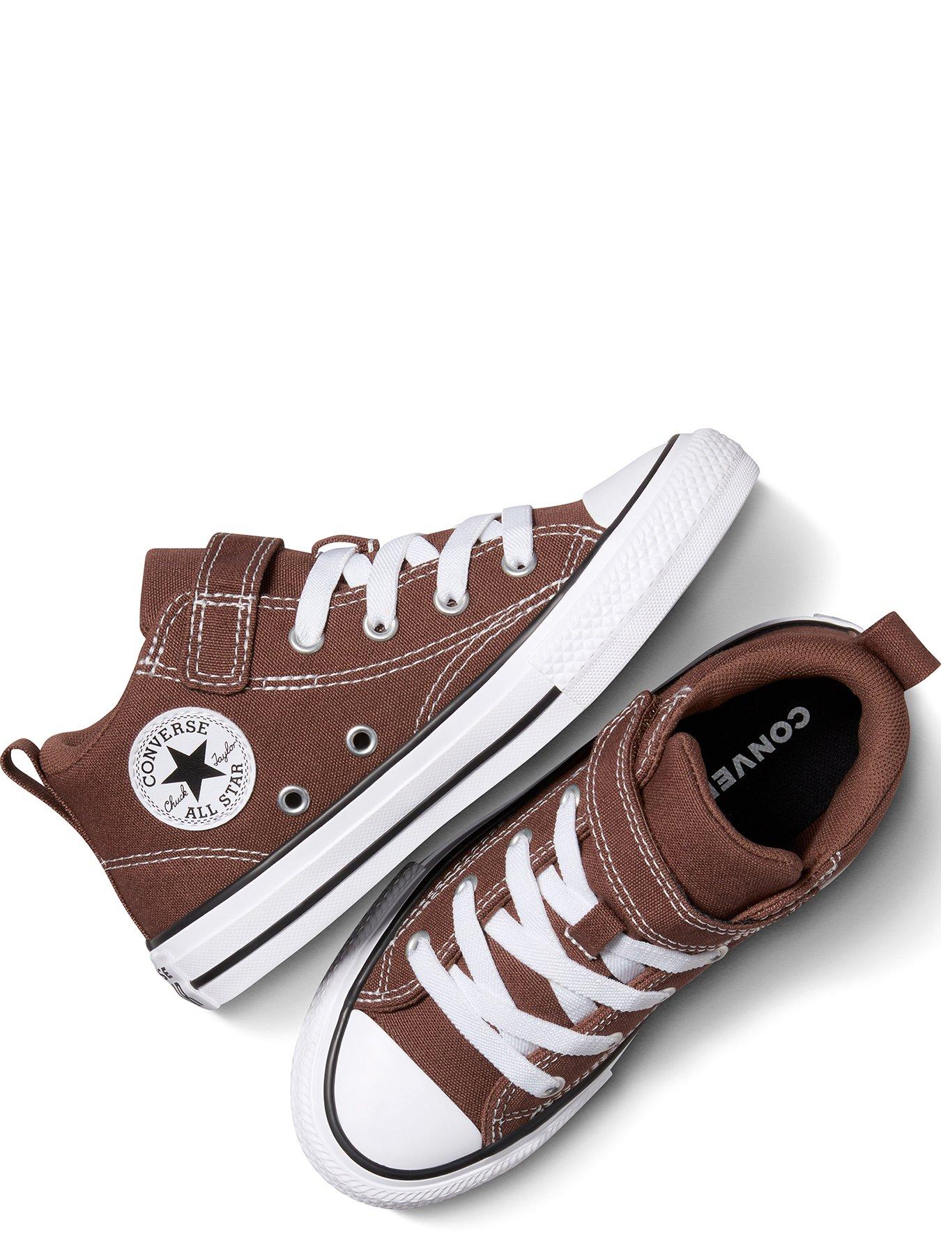 Kids leather converse velcro best sale