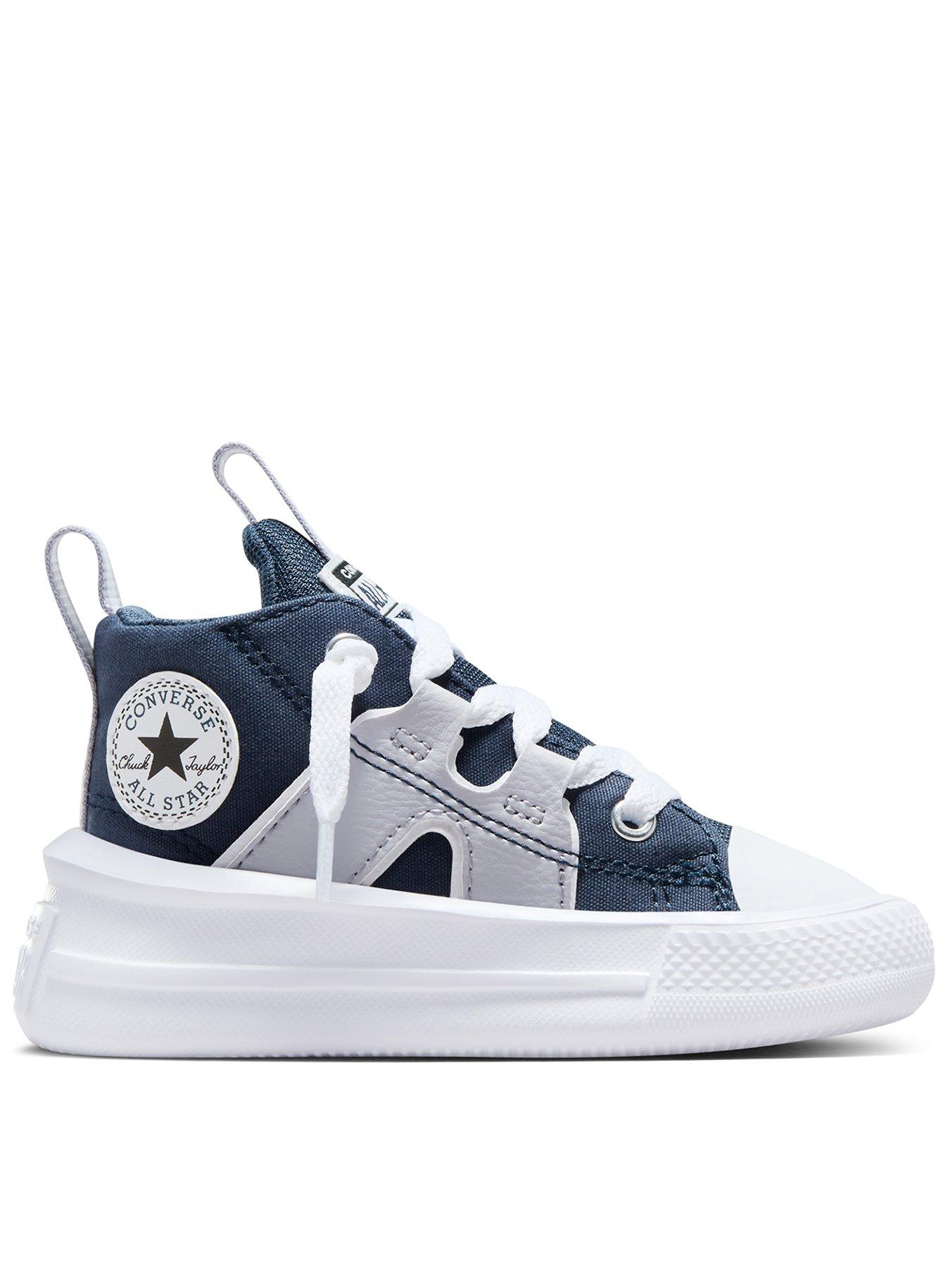 converse infants 90s sport canvas mid trainers - navy