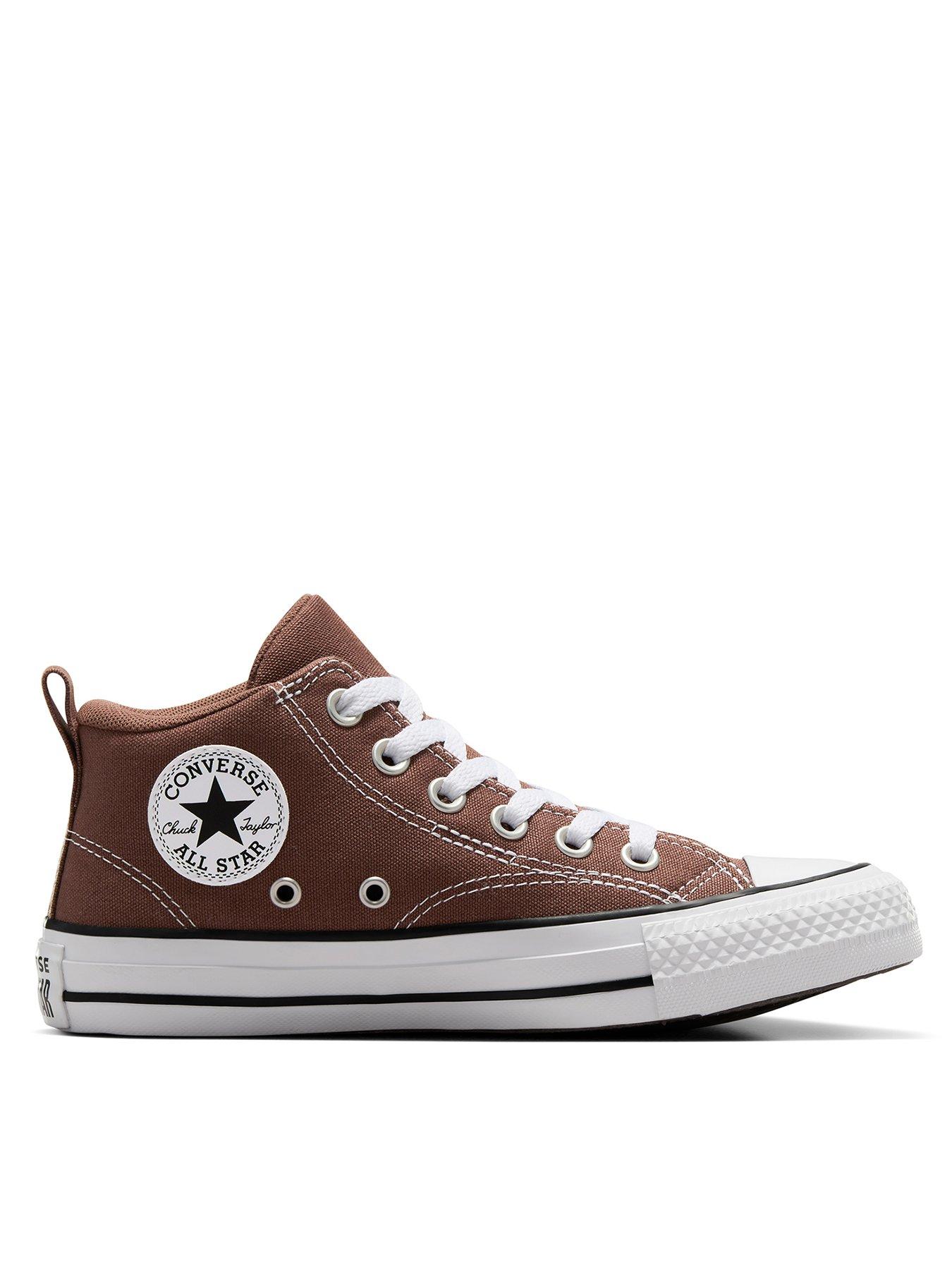 Brown leather converse toddler best sale