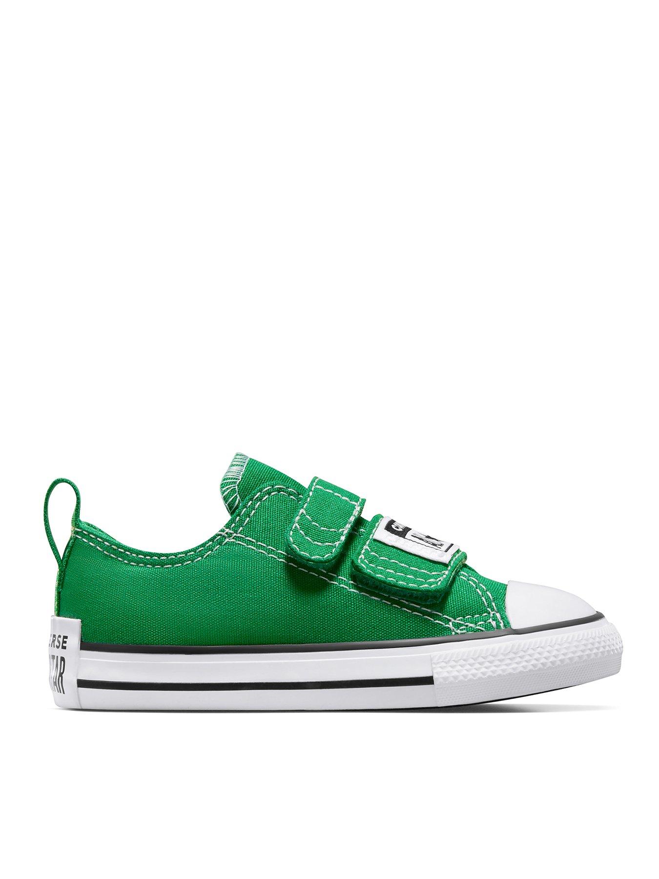 converse infants sketch canvas ox trainers - green