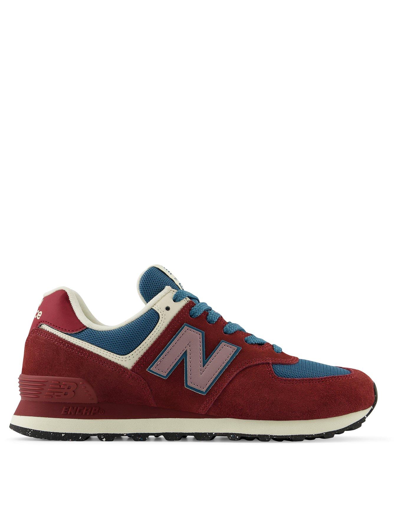 New balance red trainers mens best sale