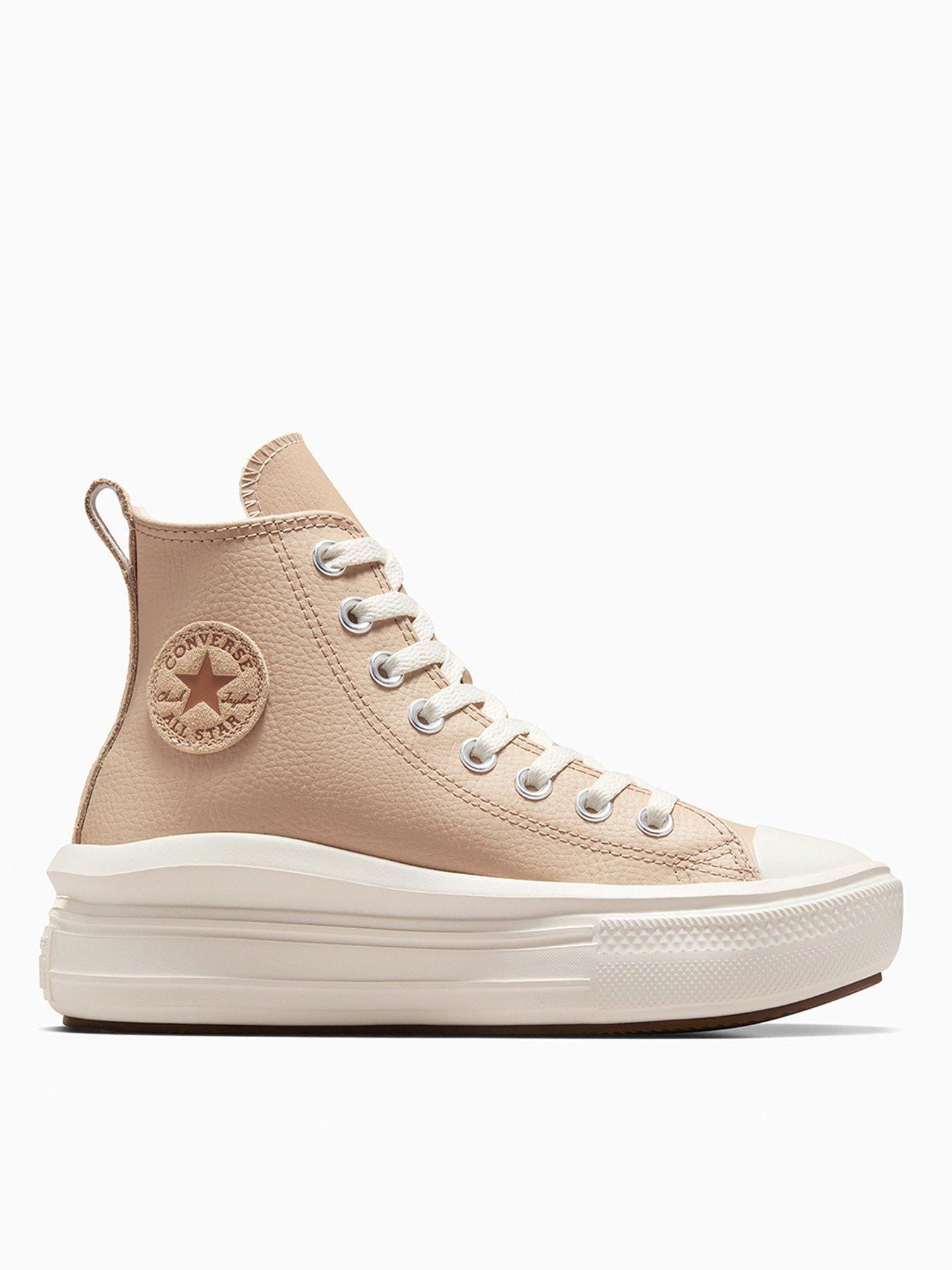 undefined Junior Cozy Essentials Chuck Taylor All Star Move Hi Top Trainers - Beige