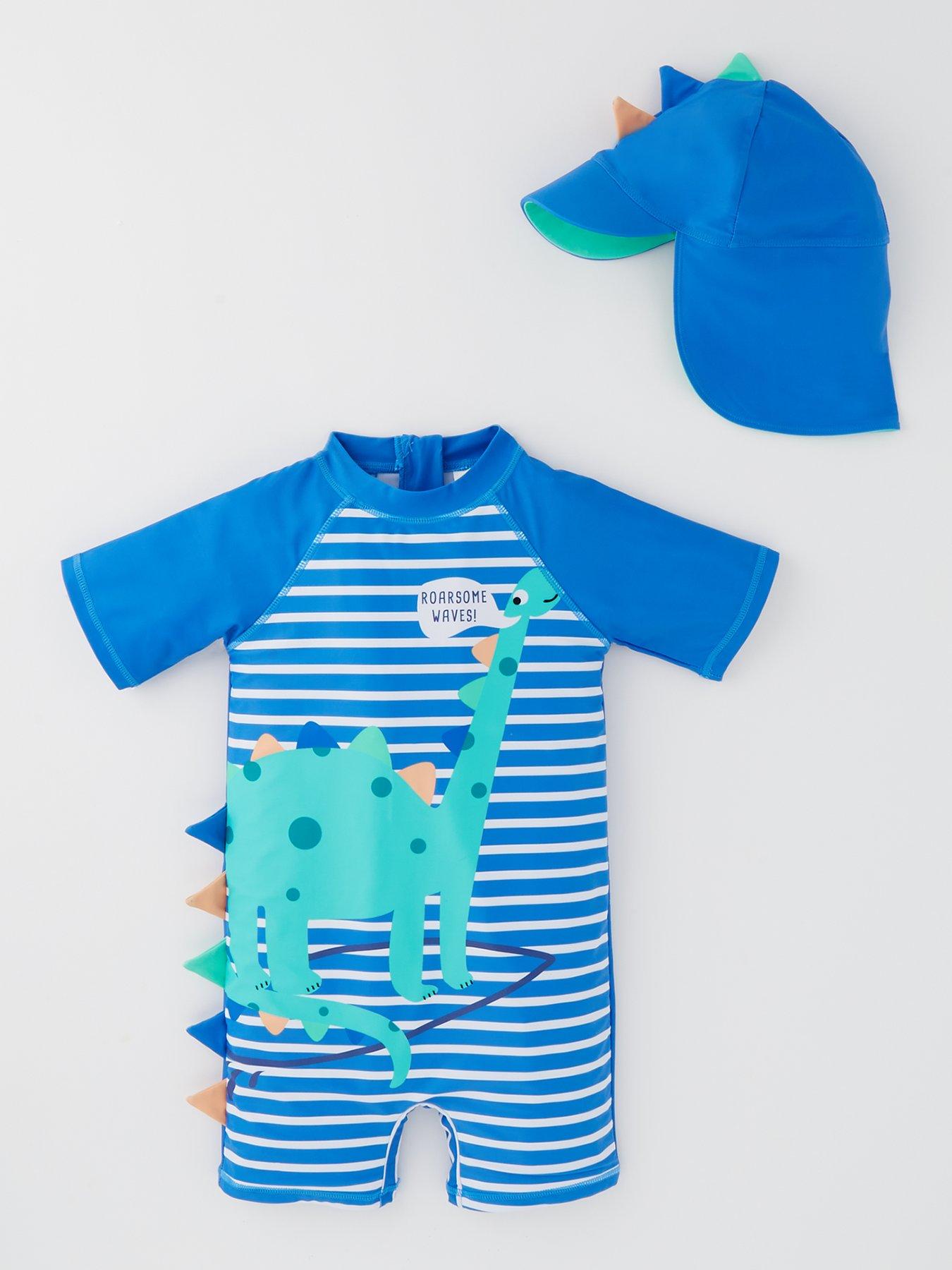 undefined Boys 2 Piece Dinosaur Sunsafe And Hat - Multi