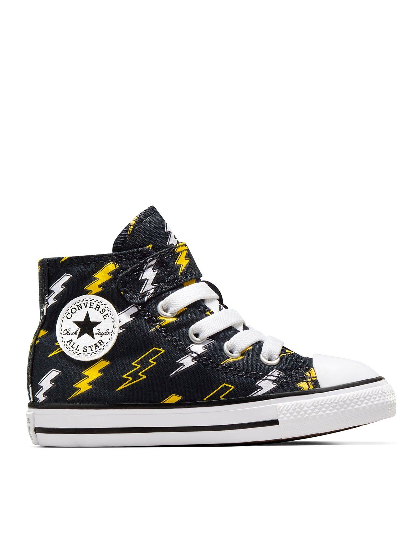 undefined Infants Bolts Canvas Hi Trainers - Black