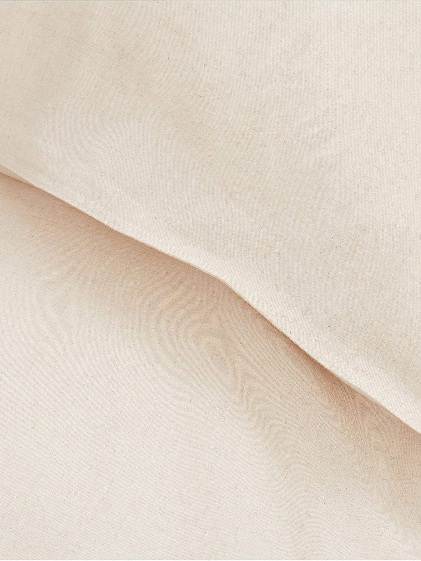 Image 4 of 5 of Panda London Bamboo &amp; French Linen Fitted Sheet - Natural