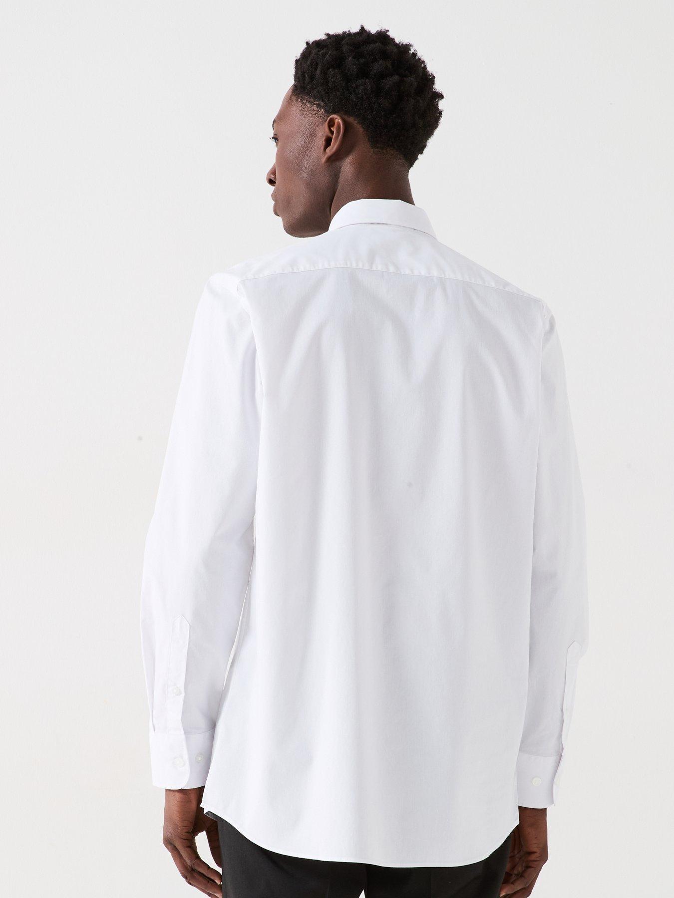 Image 2 of 6 of Very Man Long Sleeve Regular Fit Easy Care Smart Shirt - White
