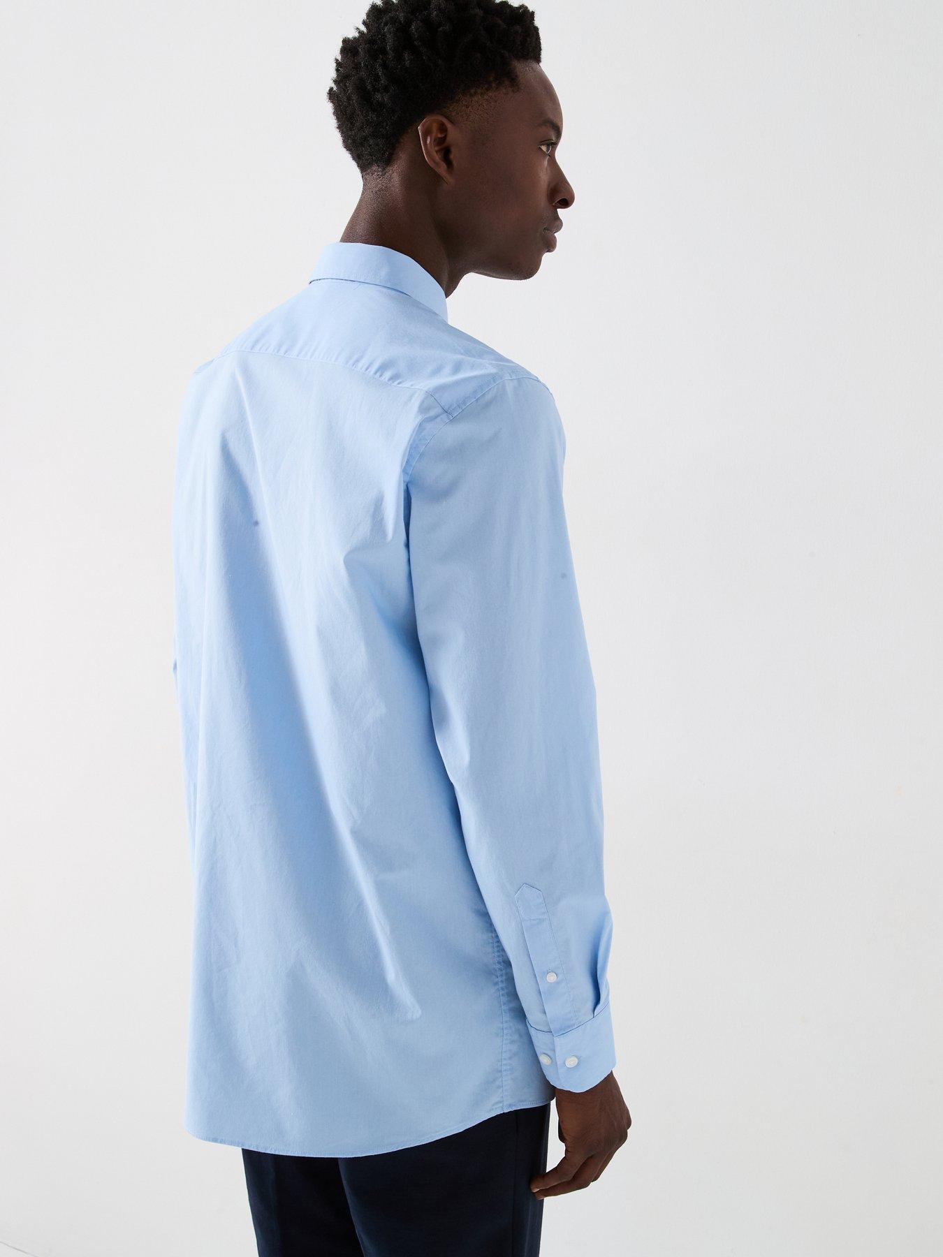 Image 2 of 6 of Very Man Long Sleeve Regular Fit Easy Care Smart Shirt - Light Blue