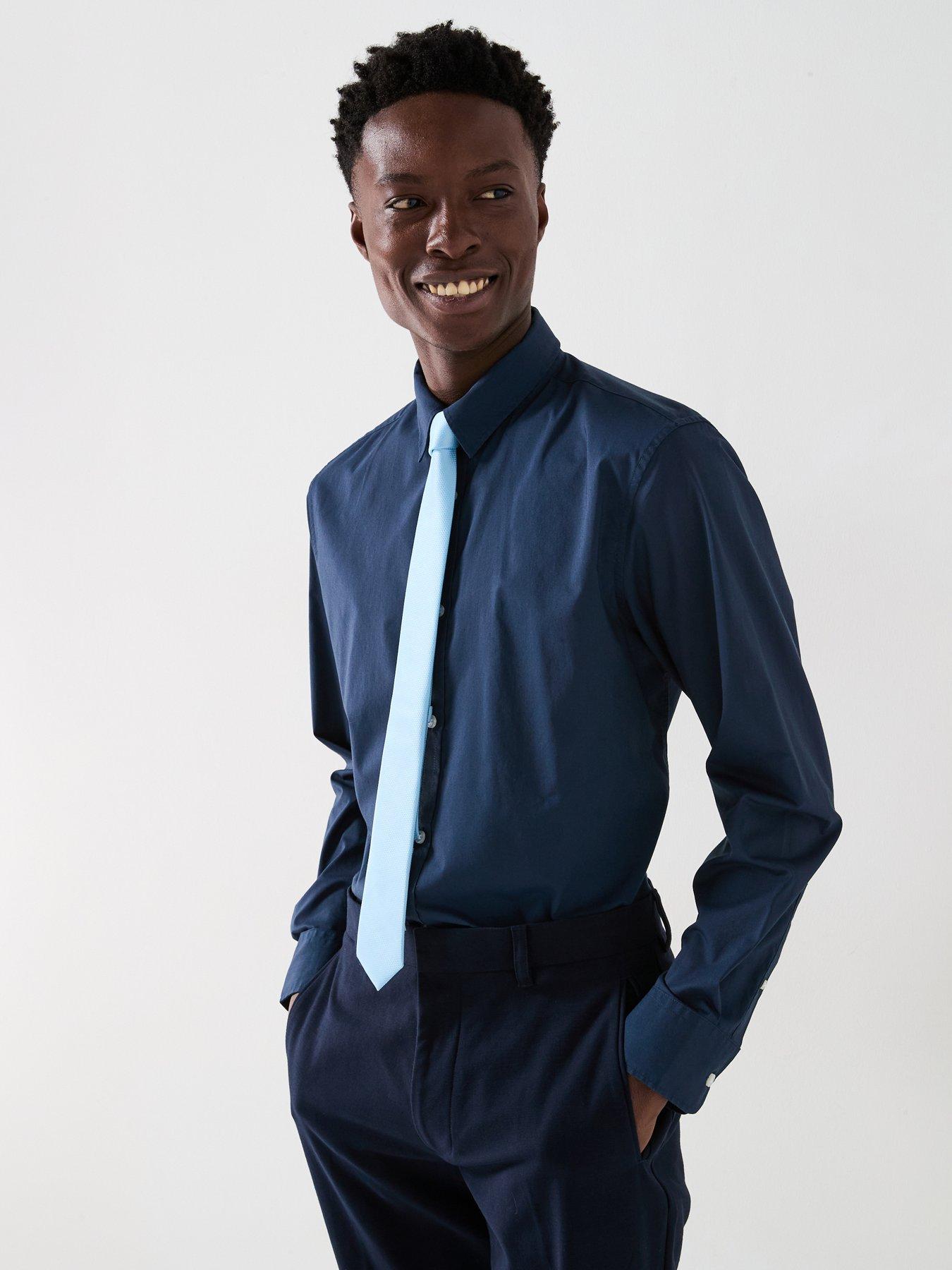 undefined Longsleeve Regular Fit Easy Care Smart Shirt - Navy