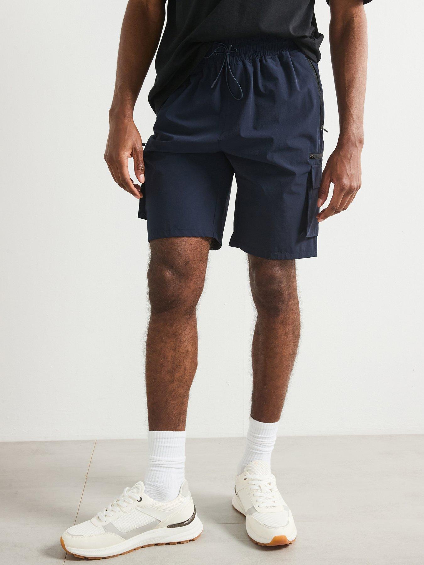 undefined Zip Pocket Tech Cargo Shorts - Navy