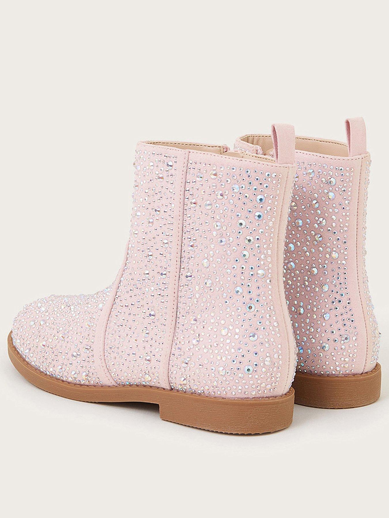 Pink sequin boots hotsell