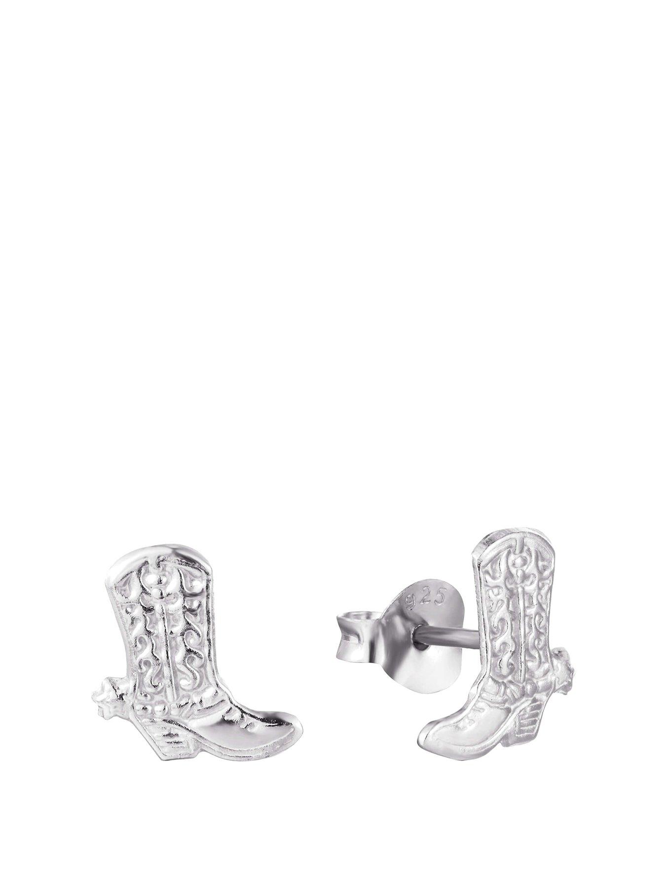 Seol + Gold Cowboy Boot Earrings