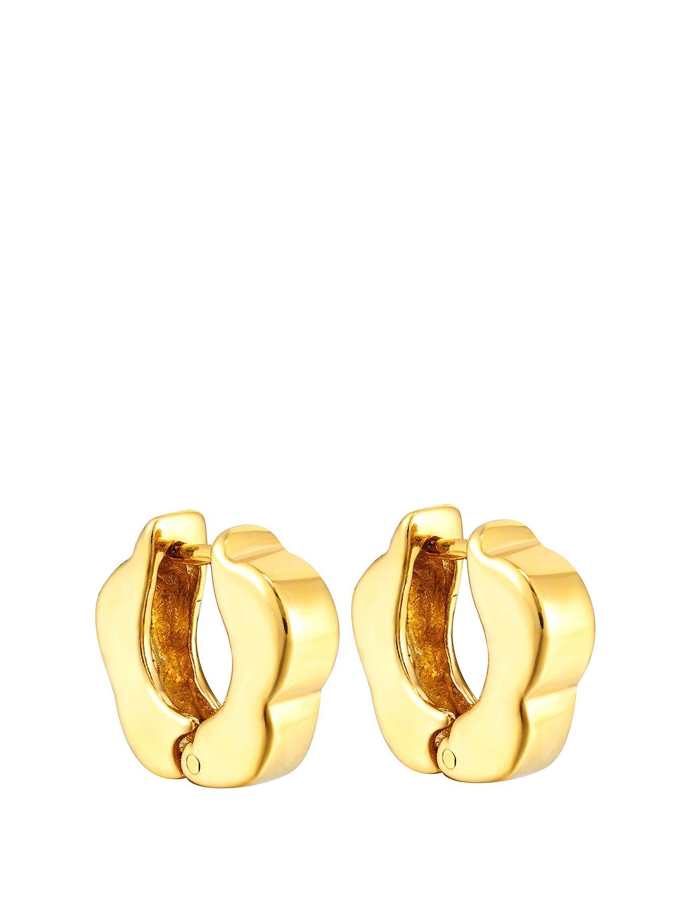 undefined Flower Huggie Hoops