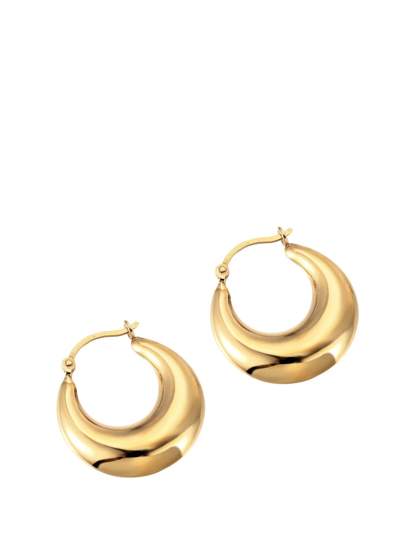 Seol + Gold Curved Creole Hoops